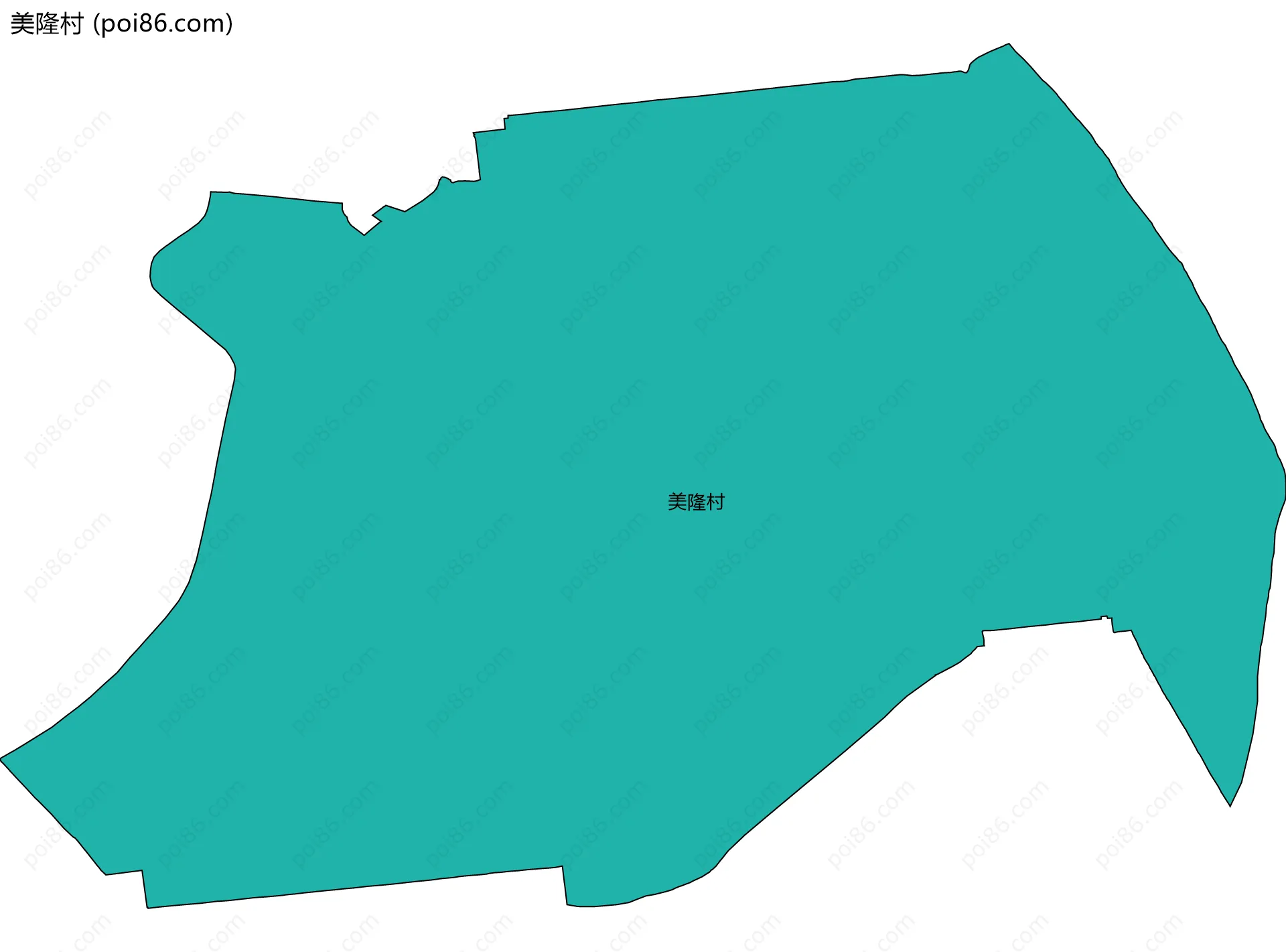 美隆村边界地图