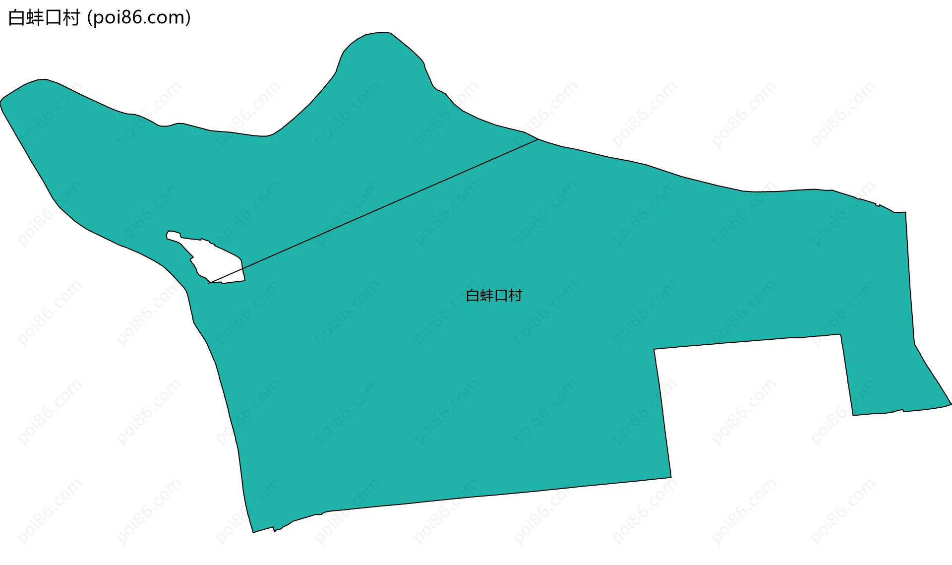 白蚌口村边界地图