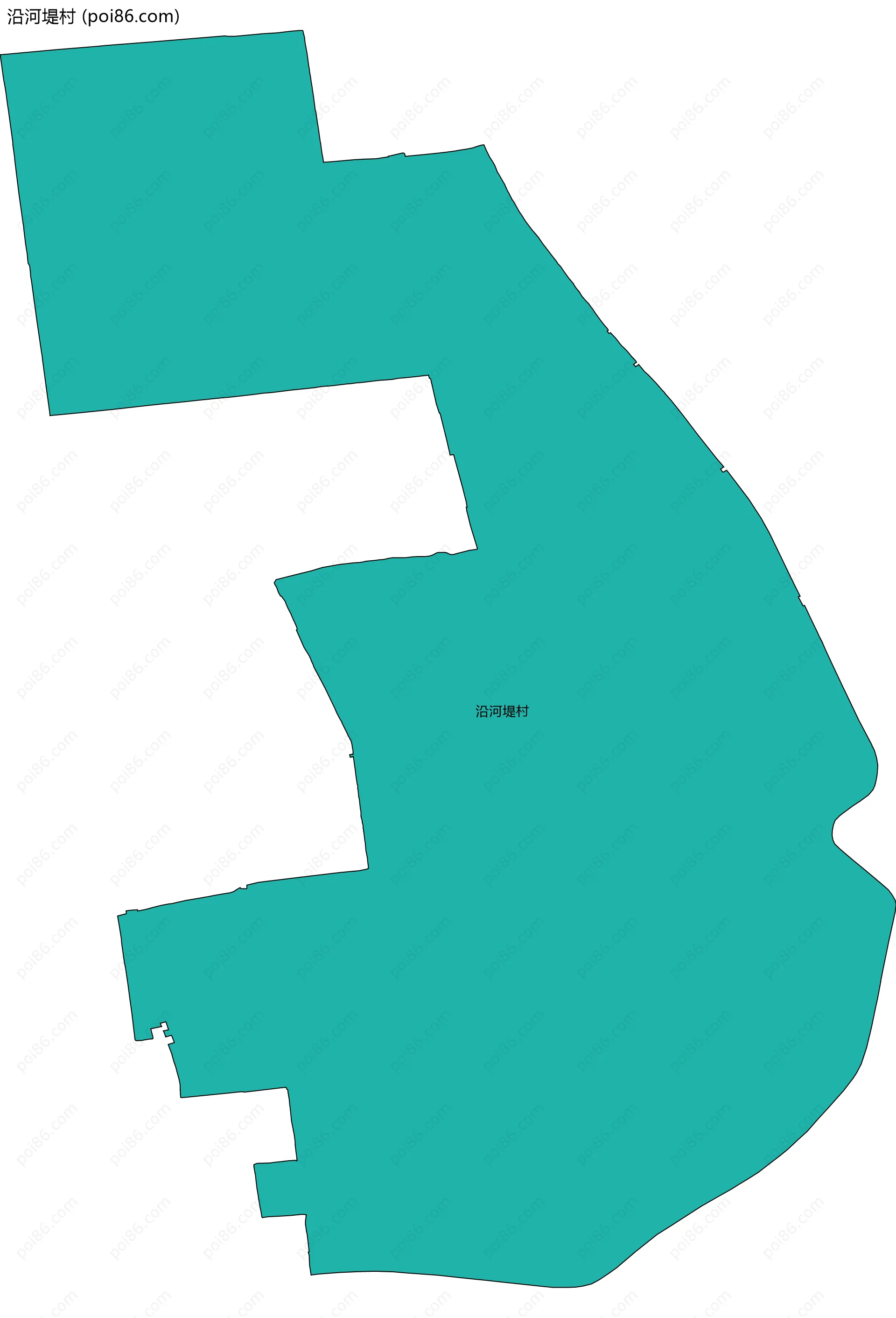 沿河堤村边界地图