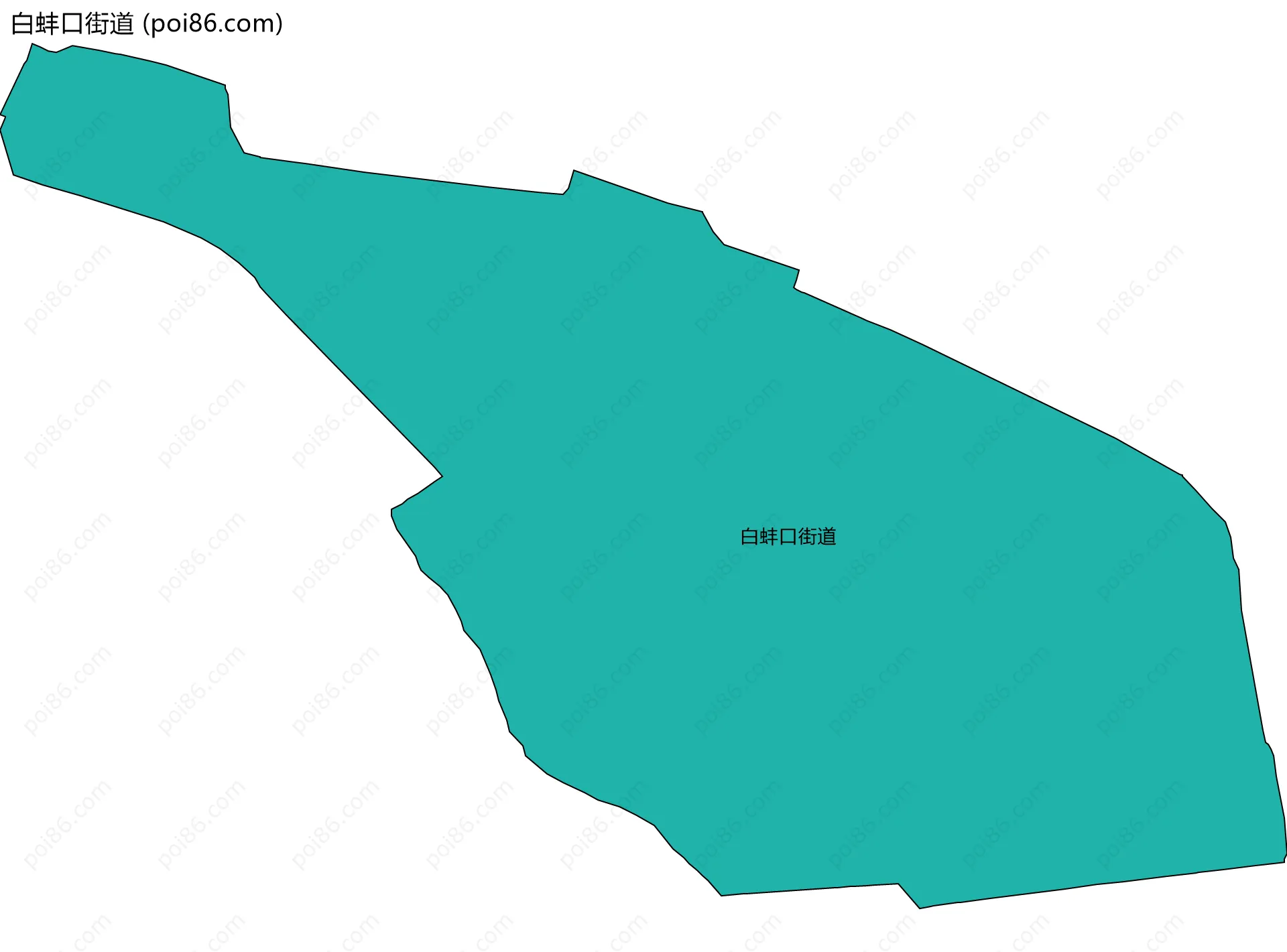 白蚌口街道边界地图