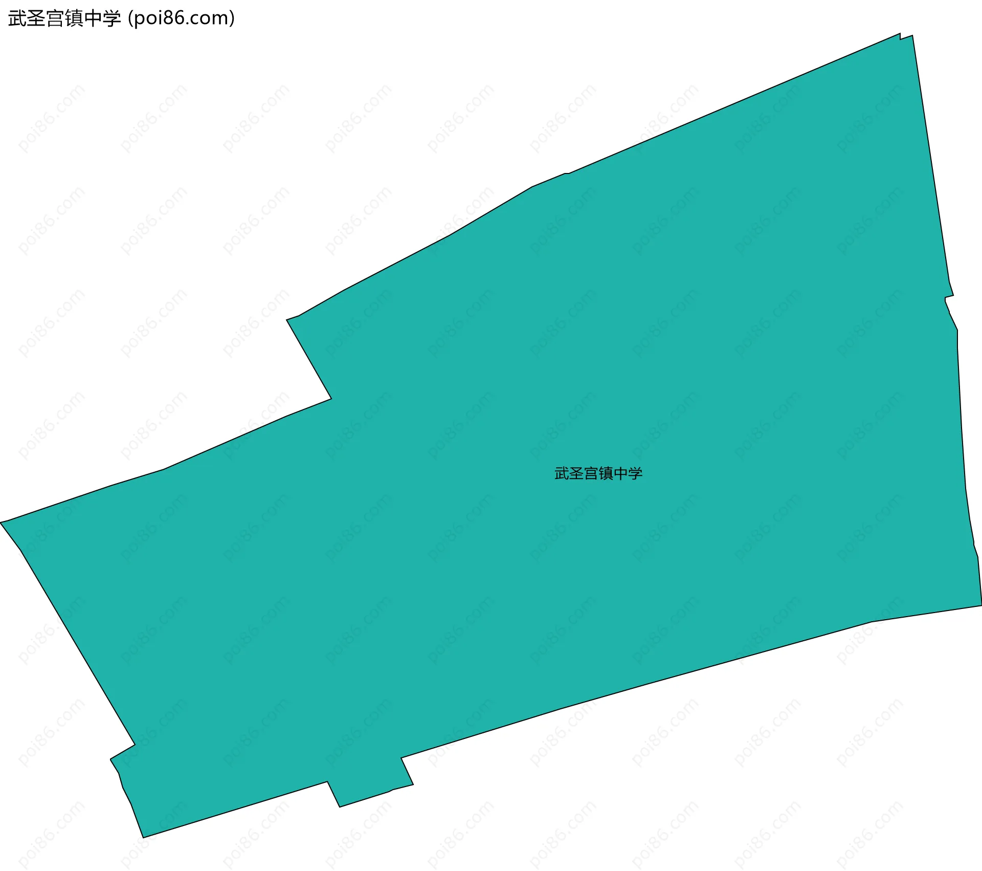 武圣宫镇中学边界地图