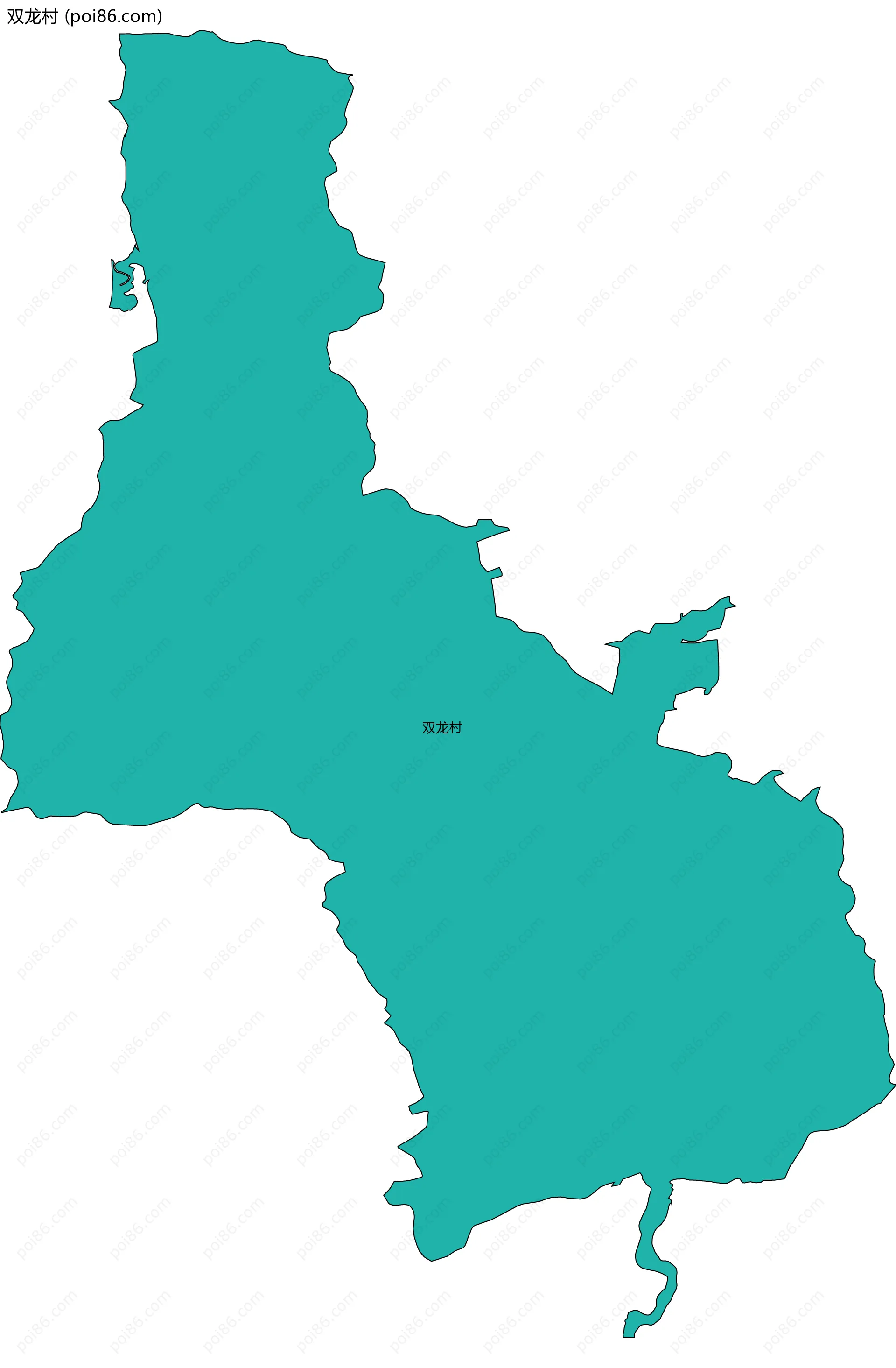 双龙村边界地图