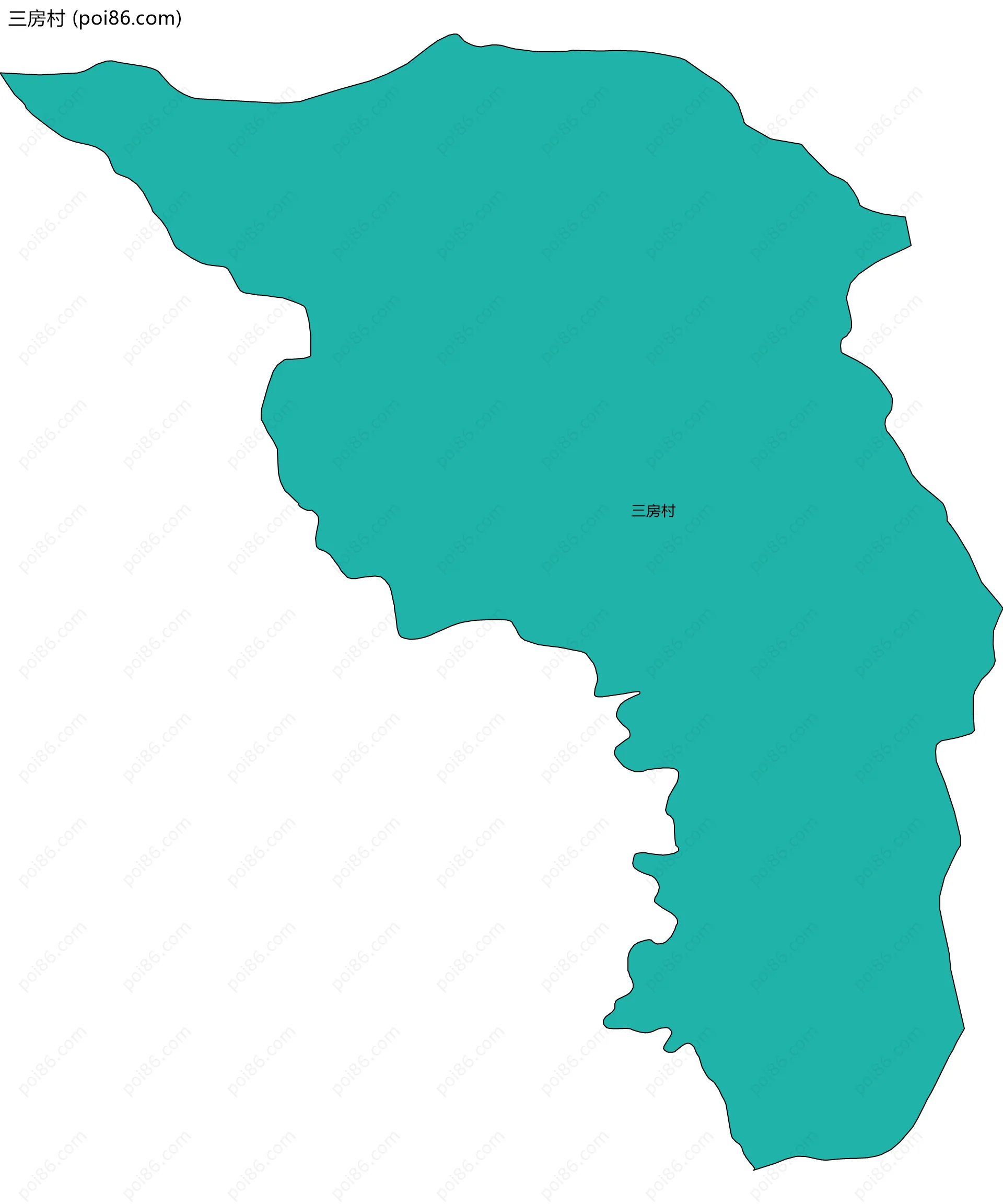 三房村边界地图