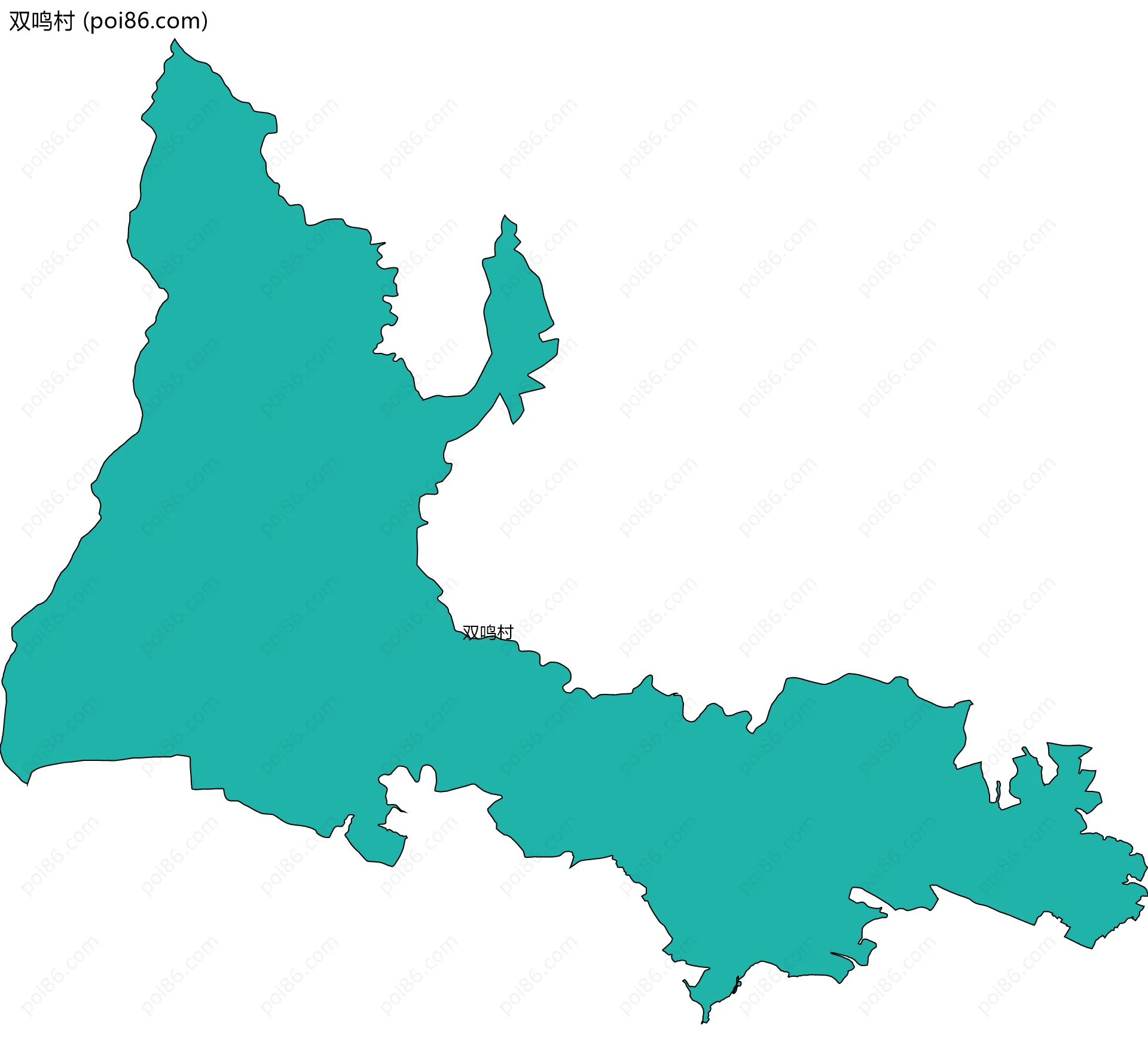 双鸣村边界地图