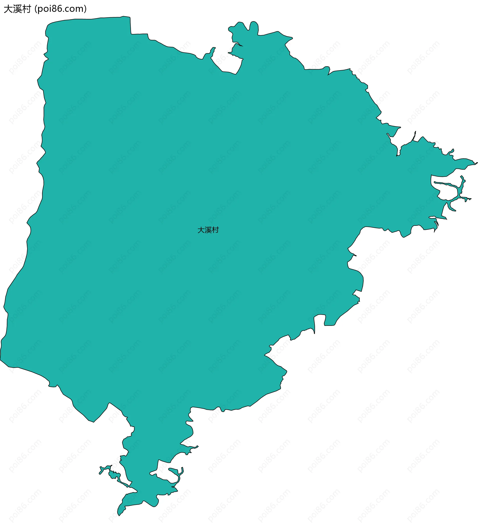 大溪村边界地图