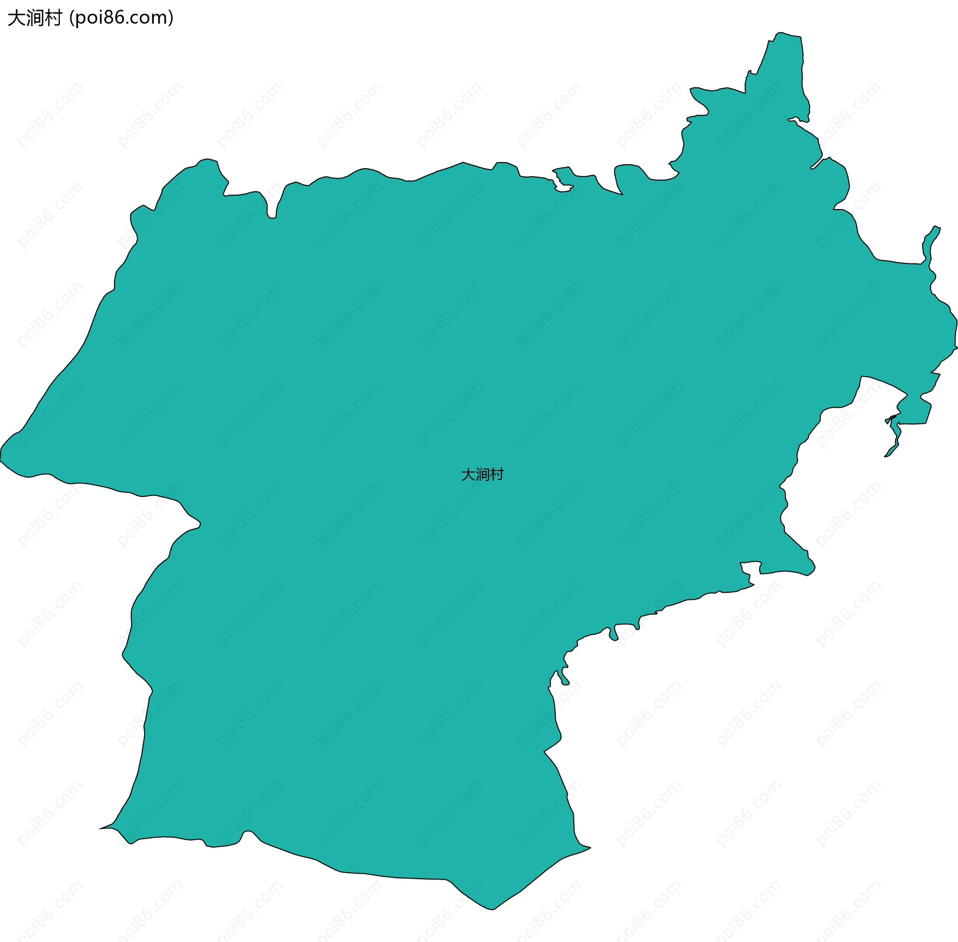 大涧村边界地图