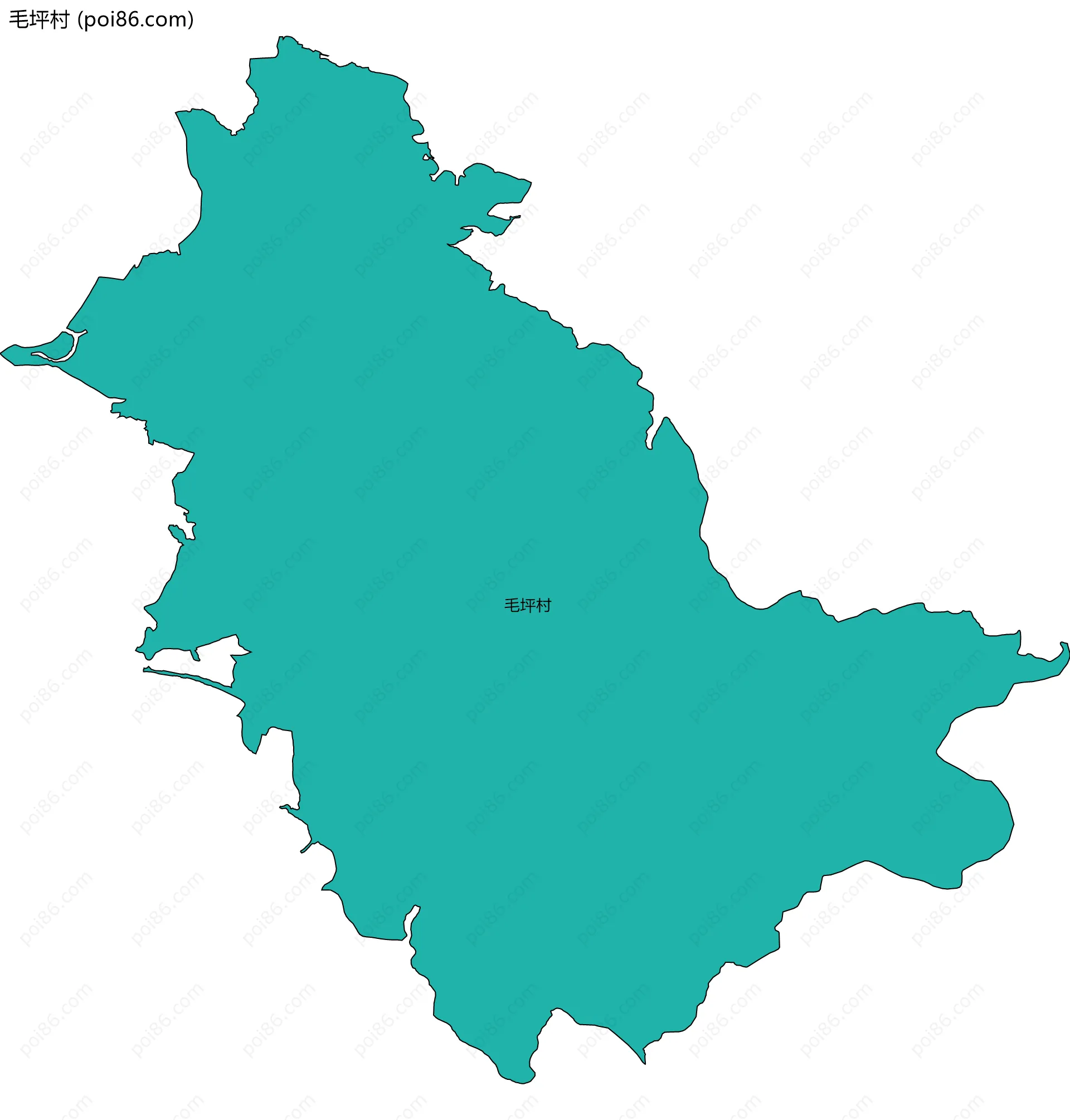 毛坪村边界地图