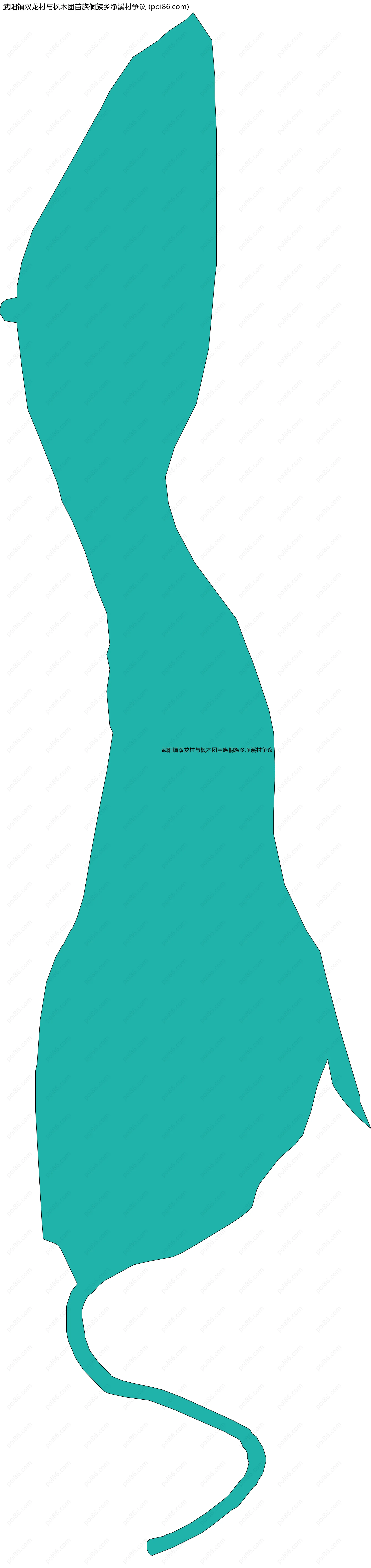 武阳镇双龙村与枫木团苗族侗族乡净溪村争议边界地图