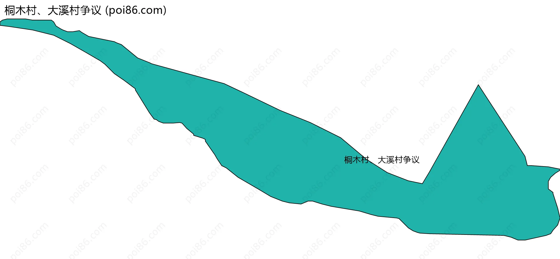 桐木村、大溪村争议边界地图