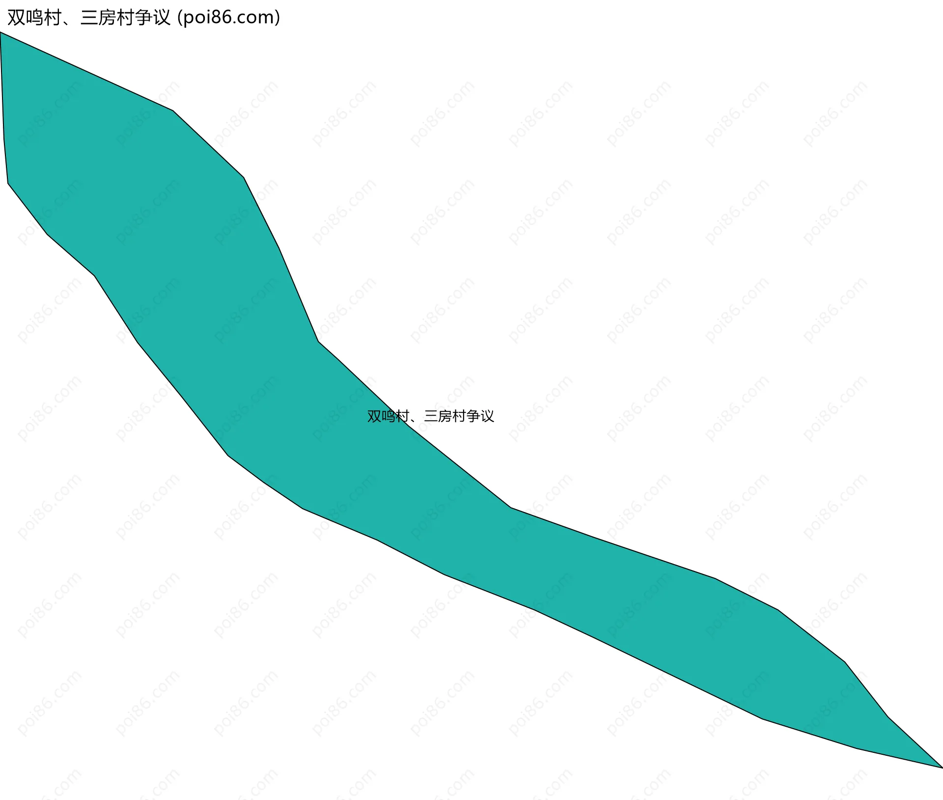 双鸣村、三房村争议边界地图