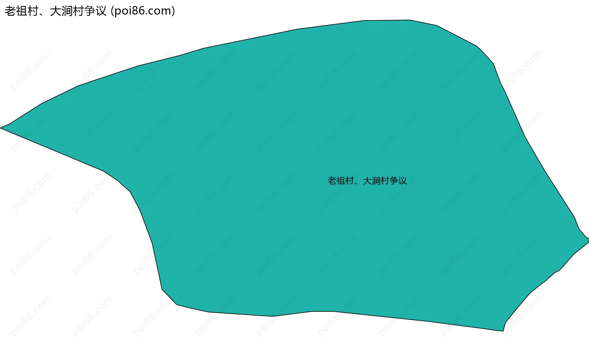 老祖村、大涧村争议边界地图