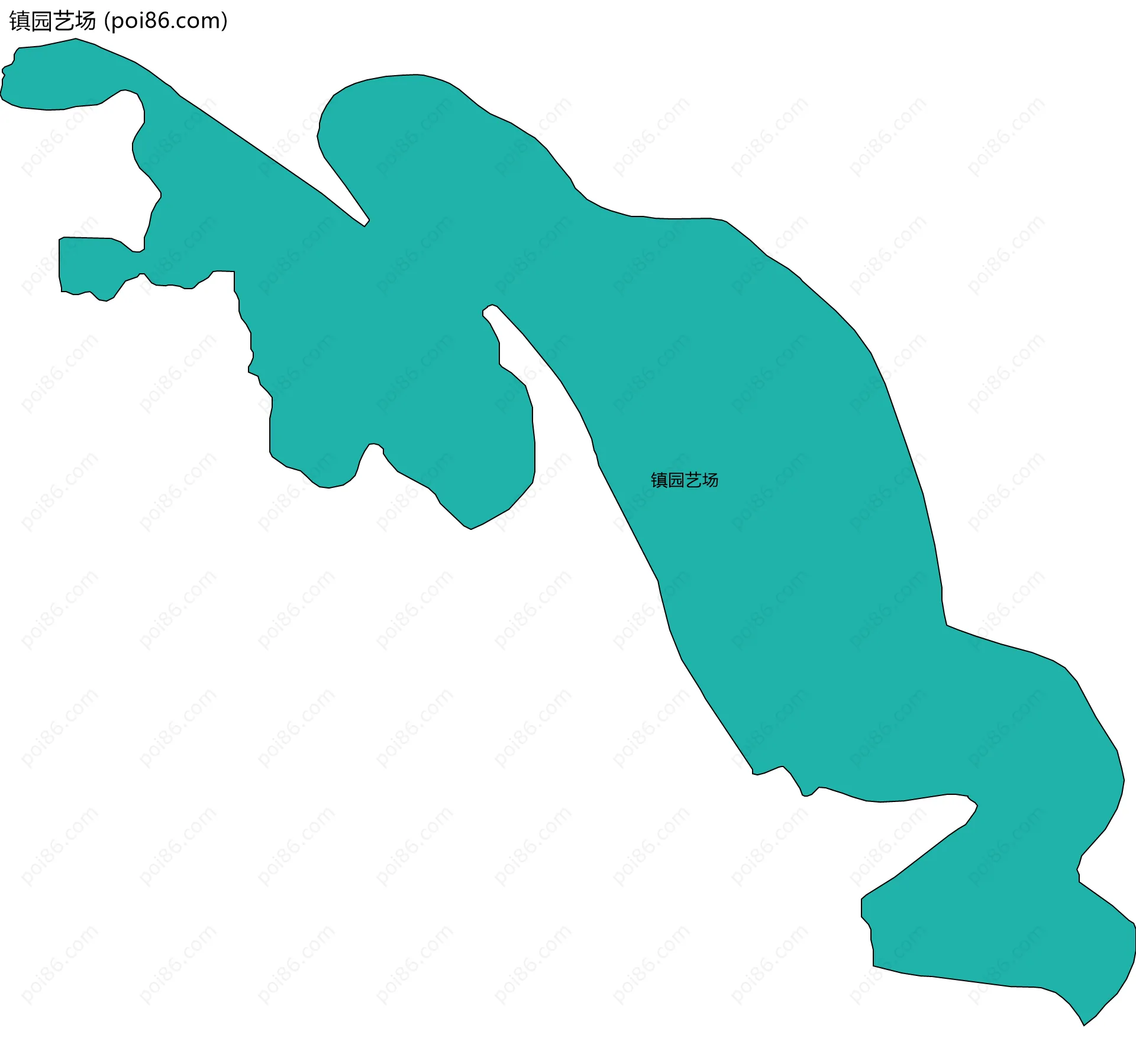 镇园艺场边界地图