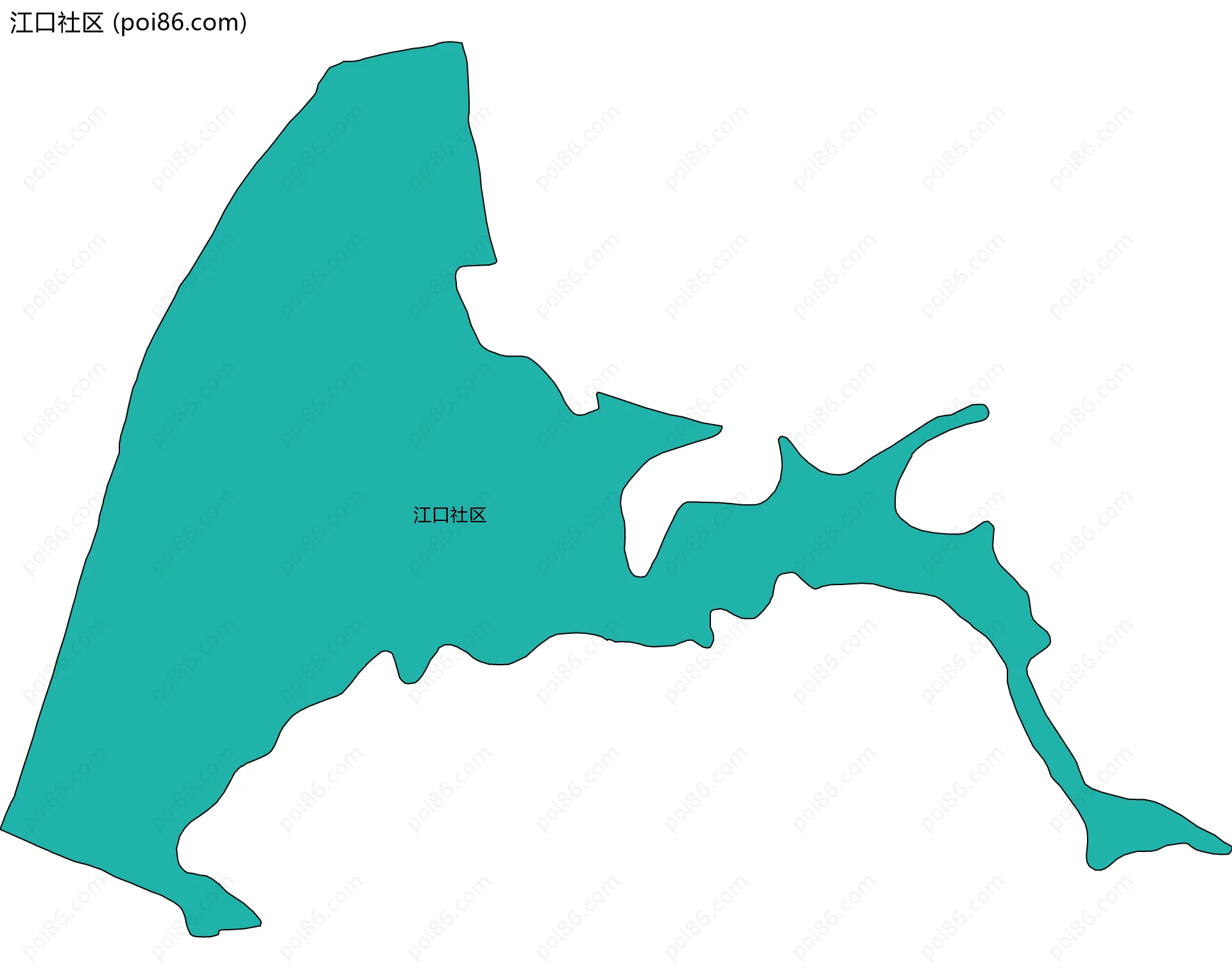 江口社区边界地图
