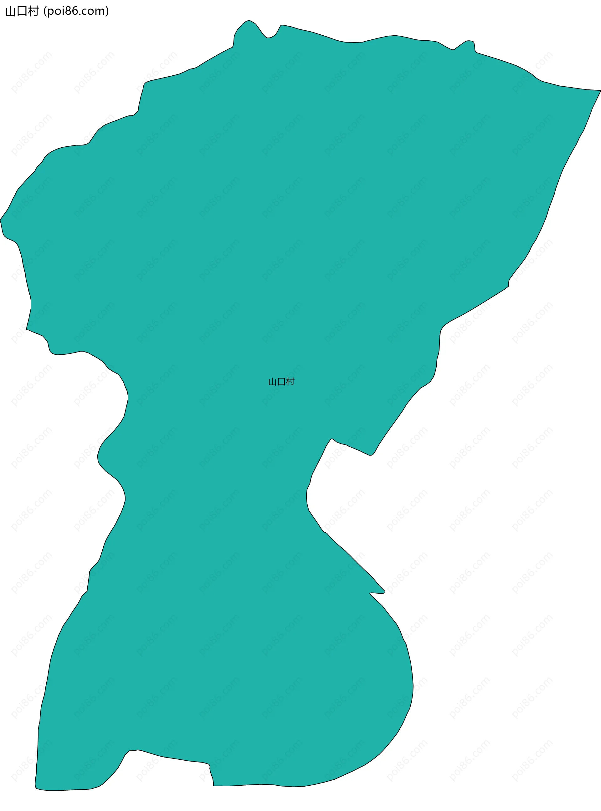 山口村边界地图