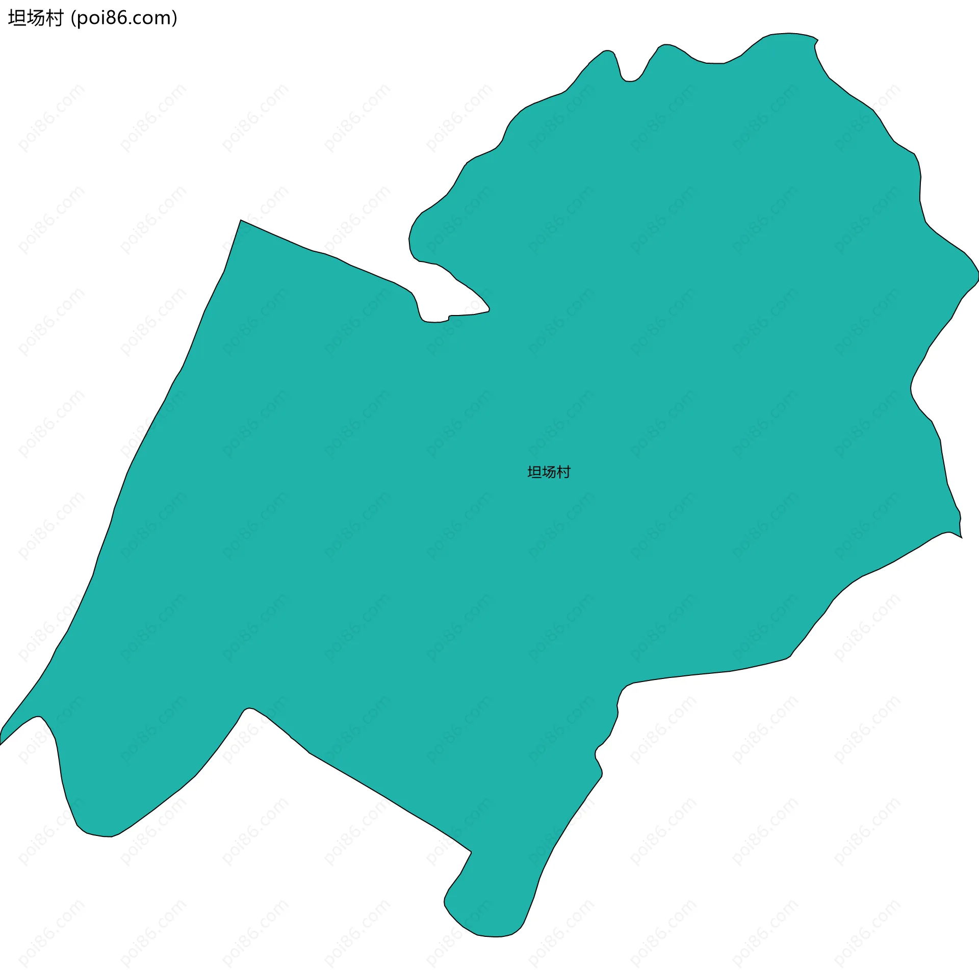 坦场村边界地图