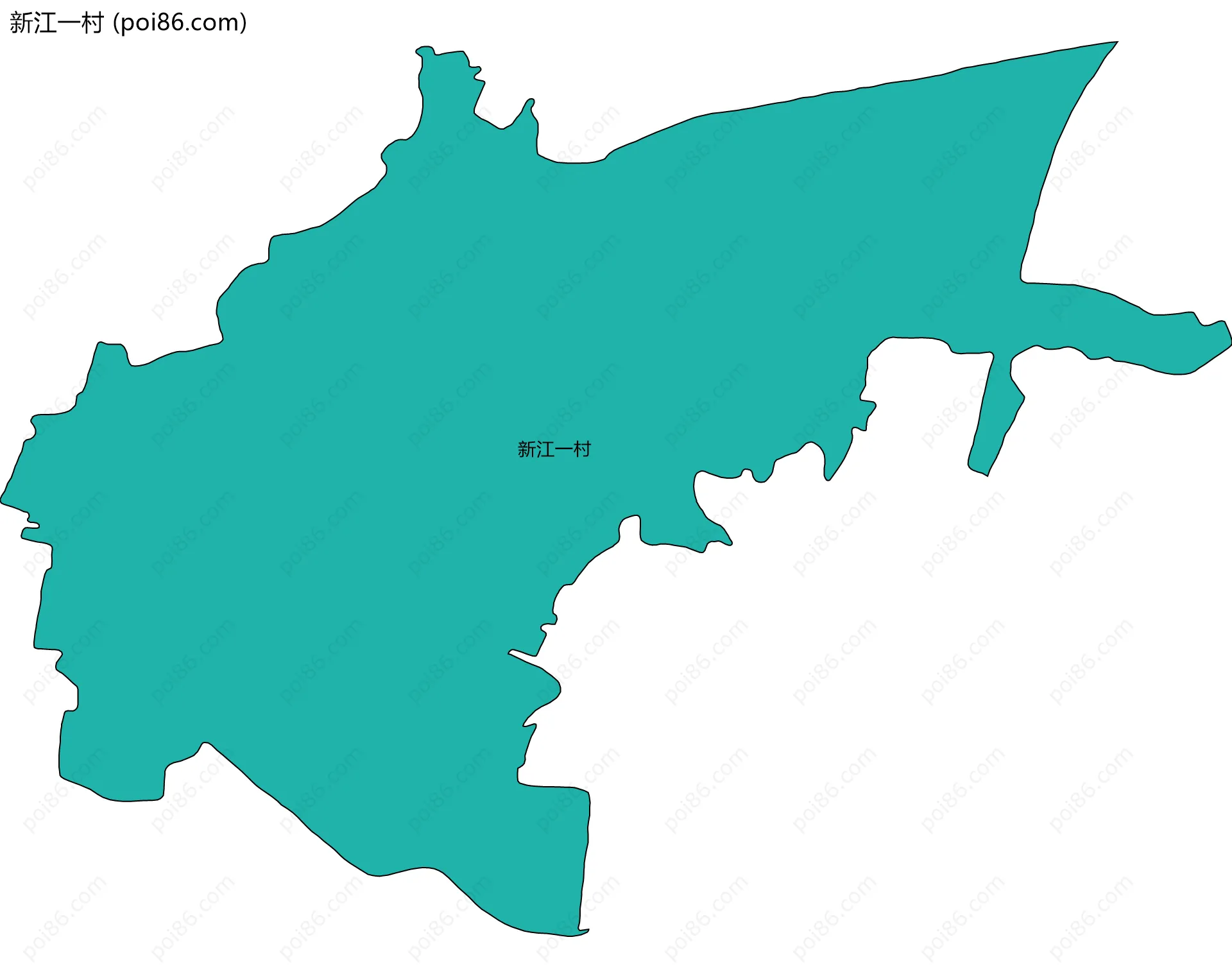 新江一村边界地图