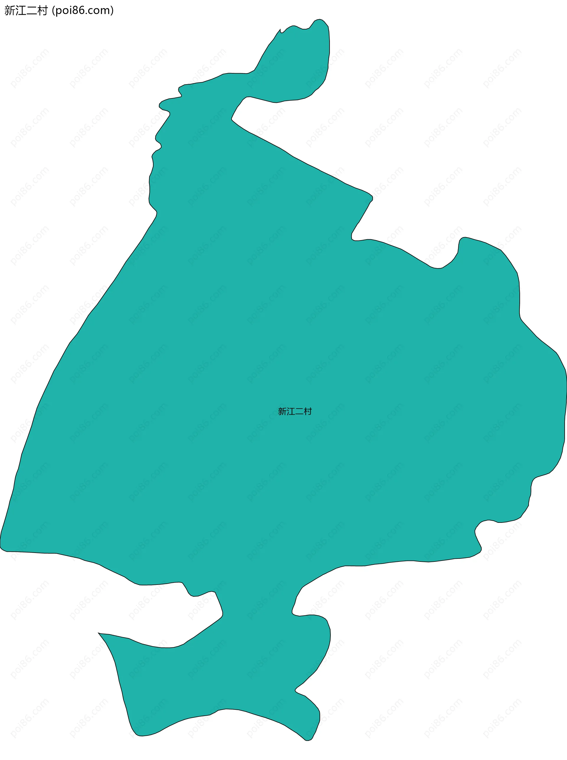 新江二村边界地图