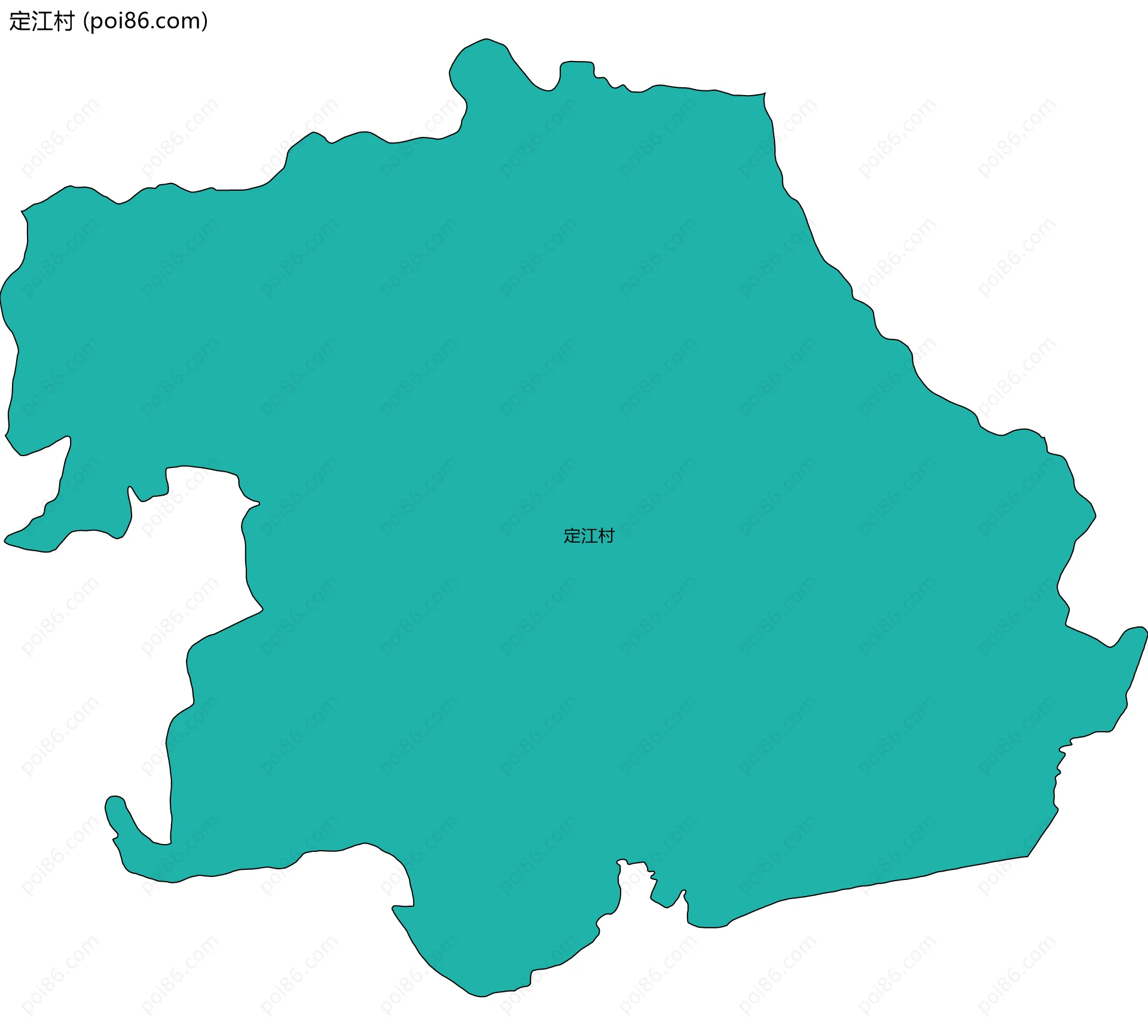 定江村边界地图