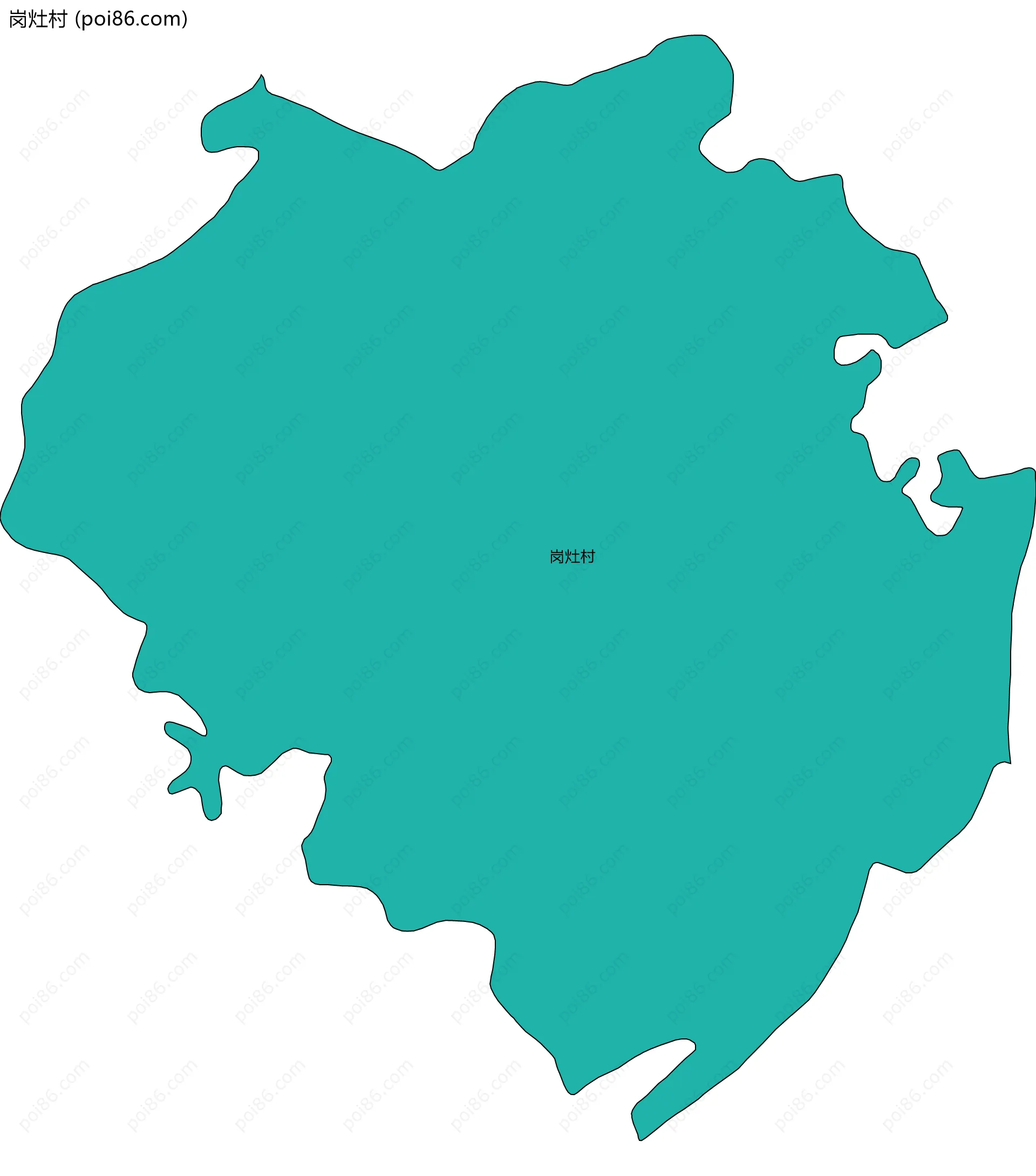 岗灶村边界地图