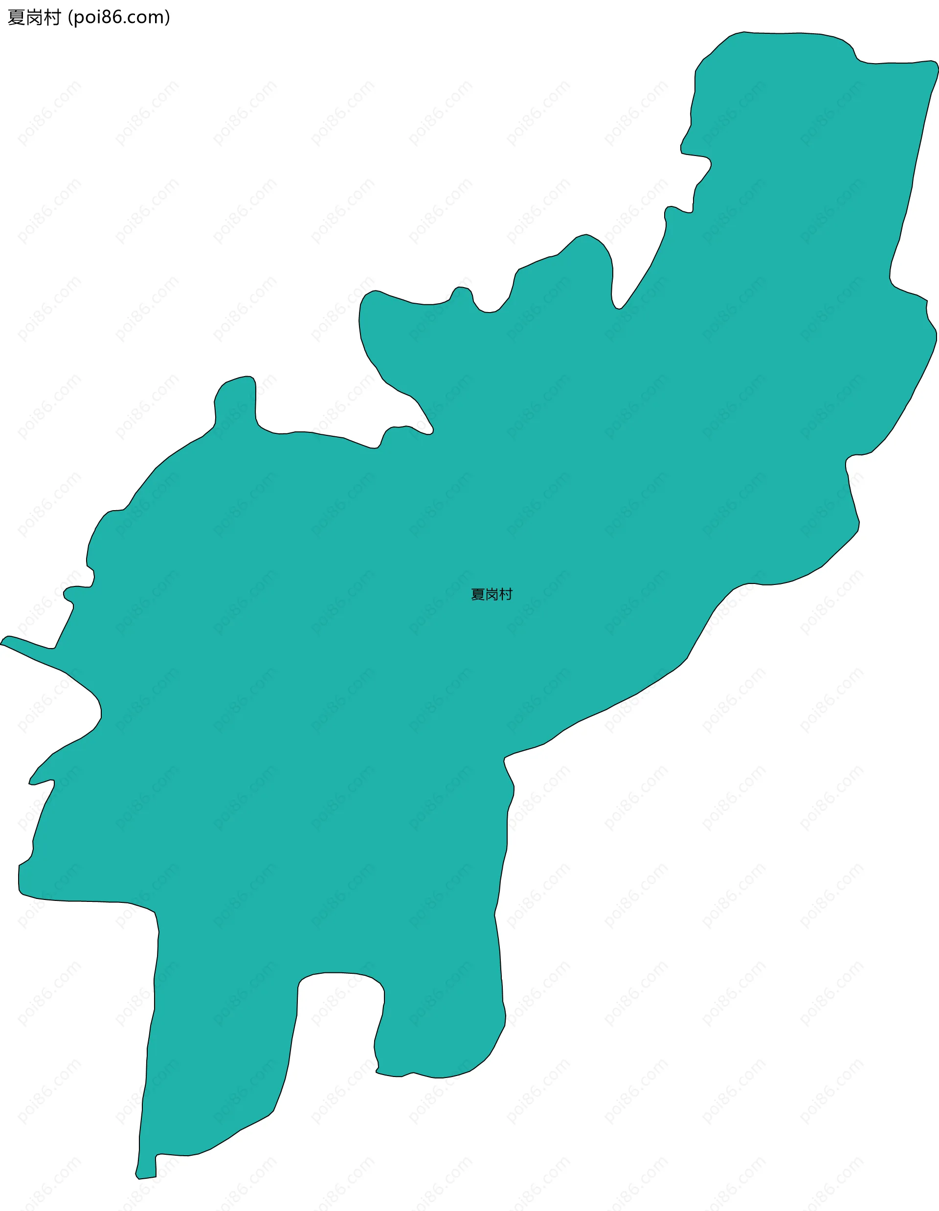 夏岗村边界地图