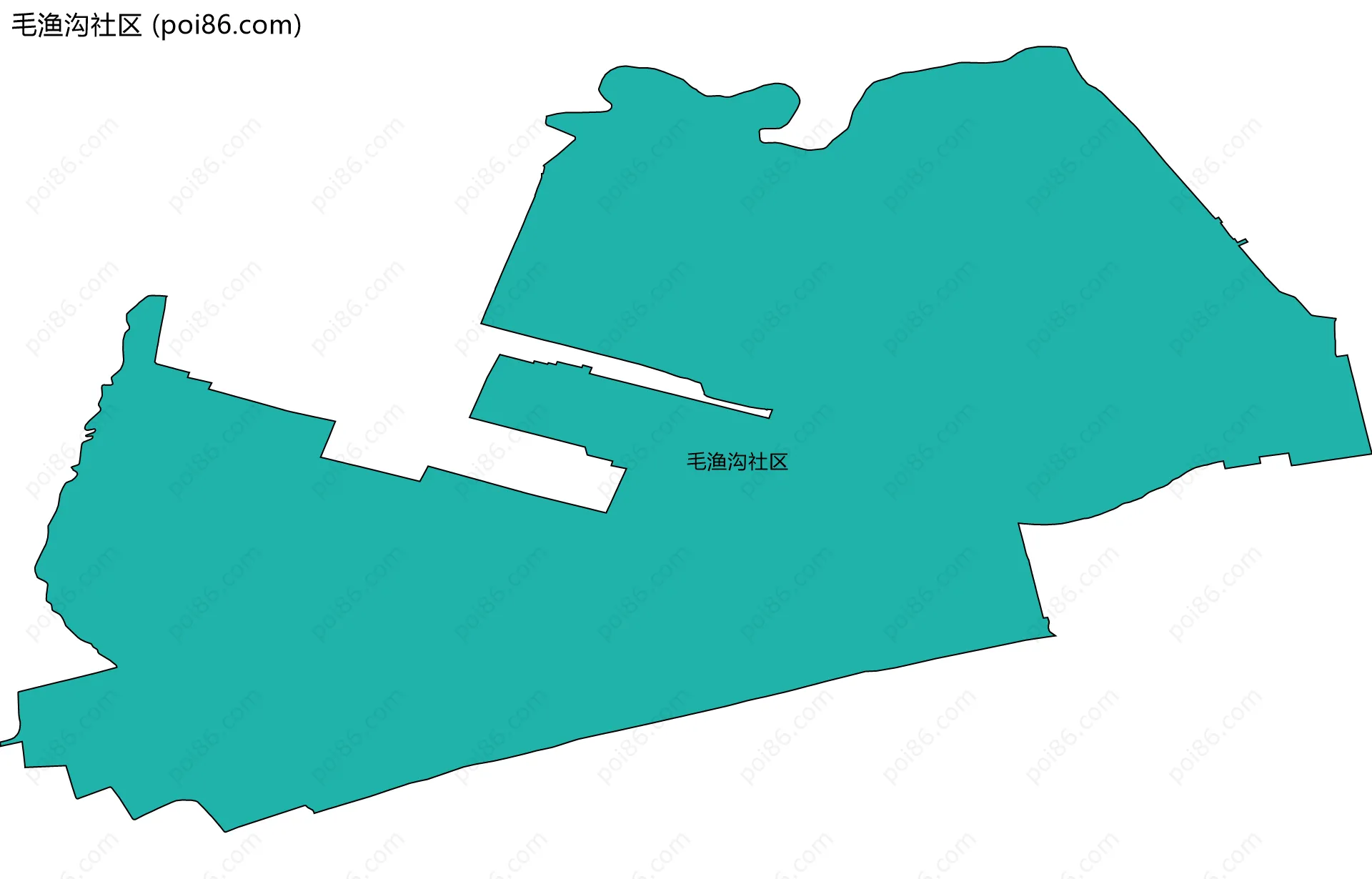 毛渔沟社区边界地图