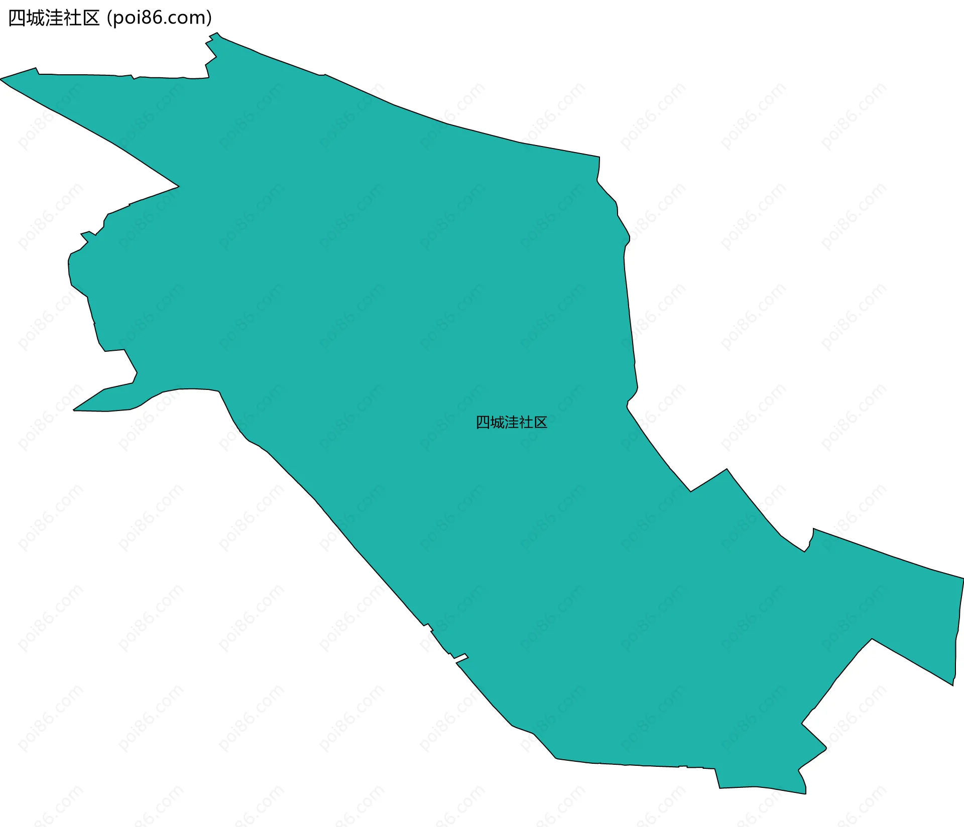 四城洼社区边界地图