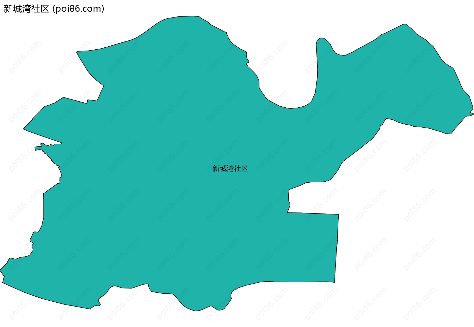 新城湾社区边界地图