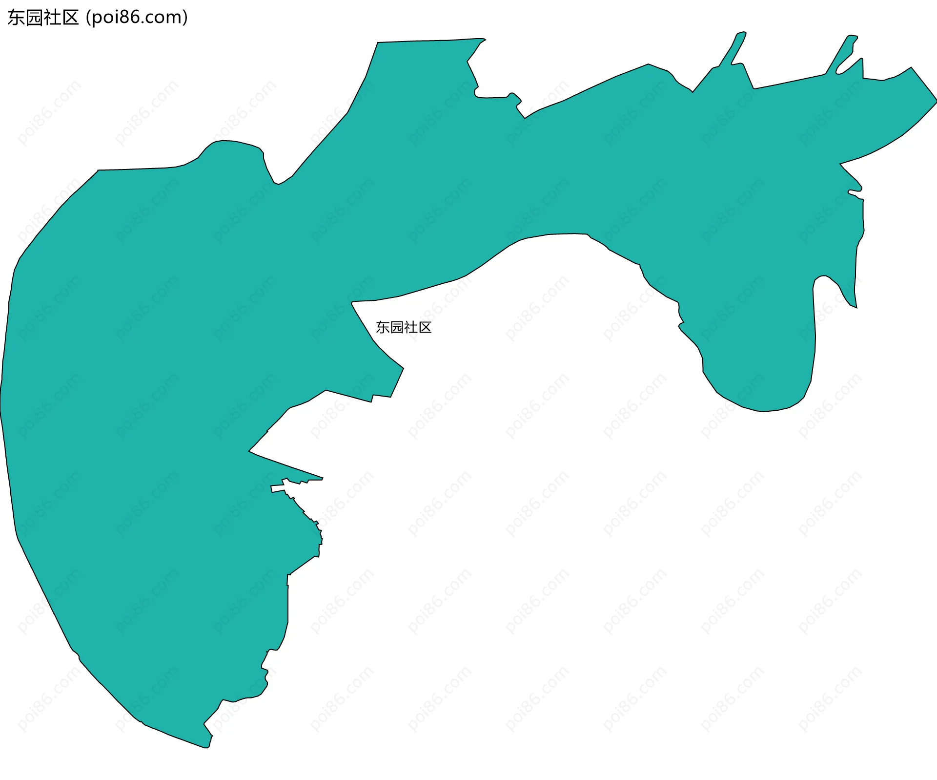 东园社区边界地图