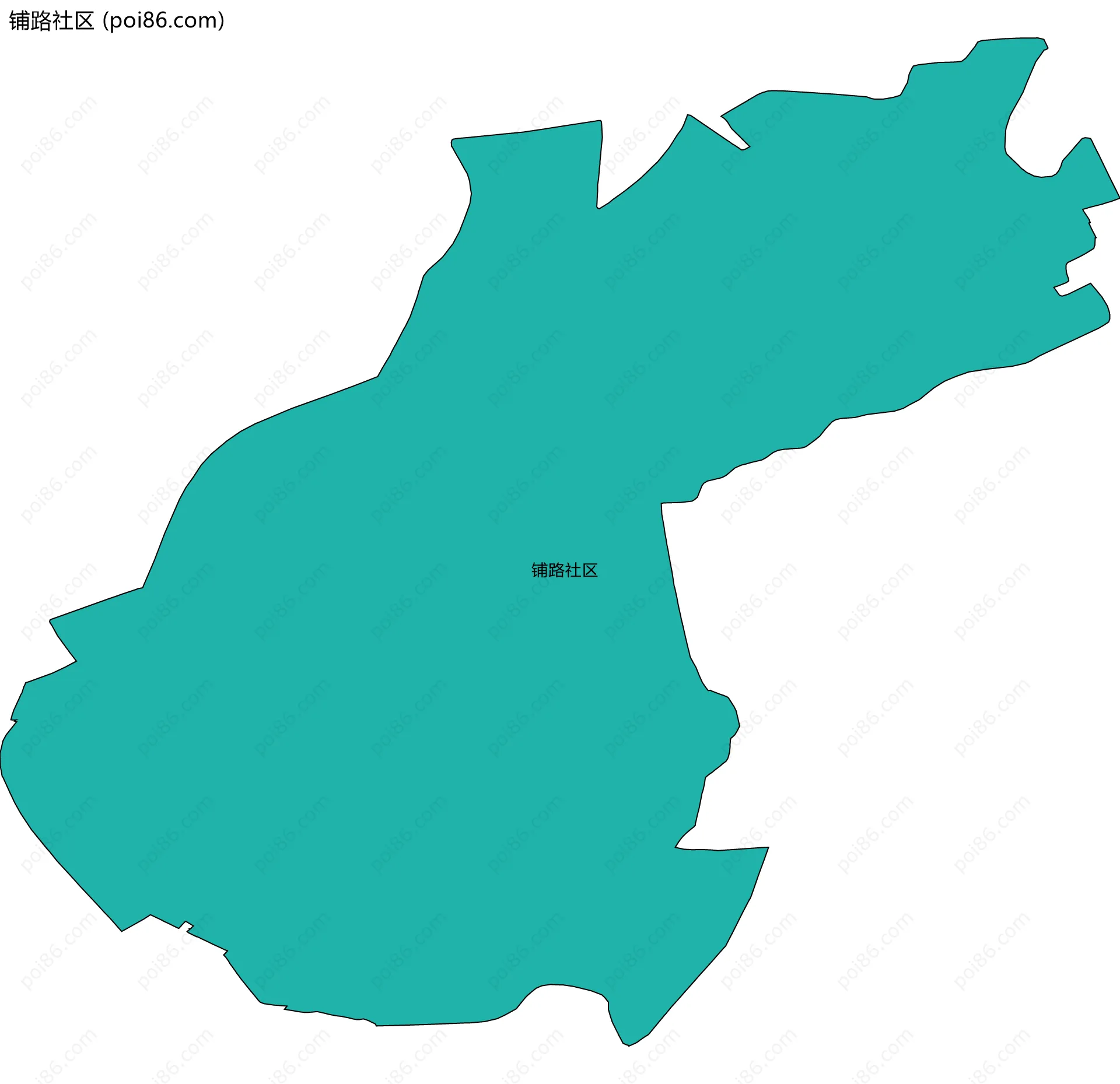 铺路社区边界地图