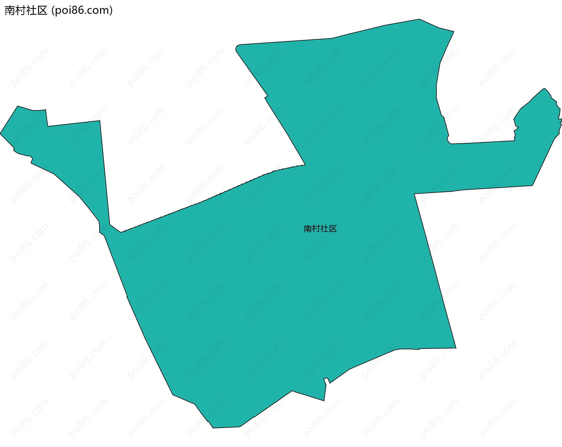 南村社区边界地图