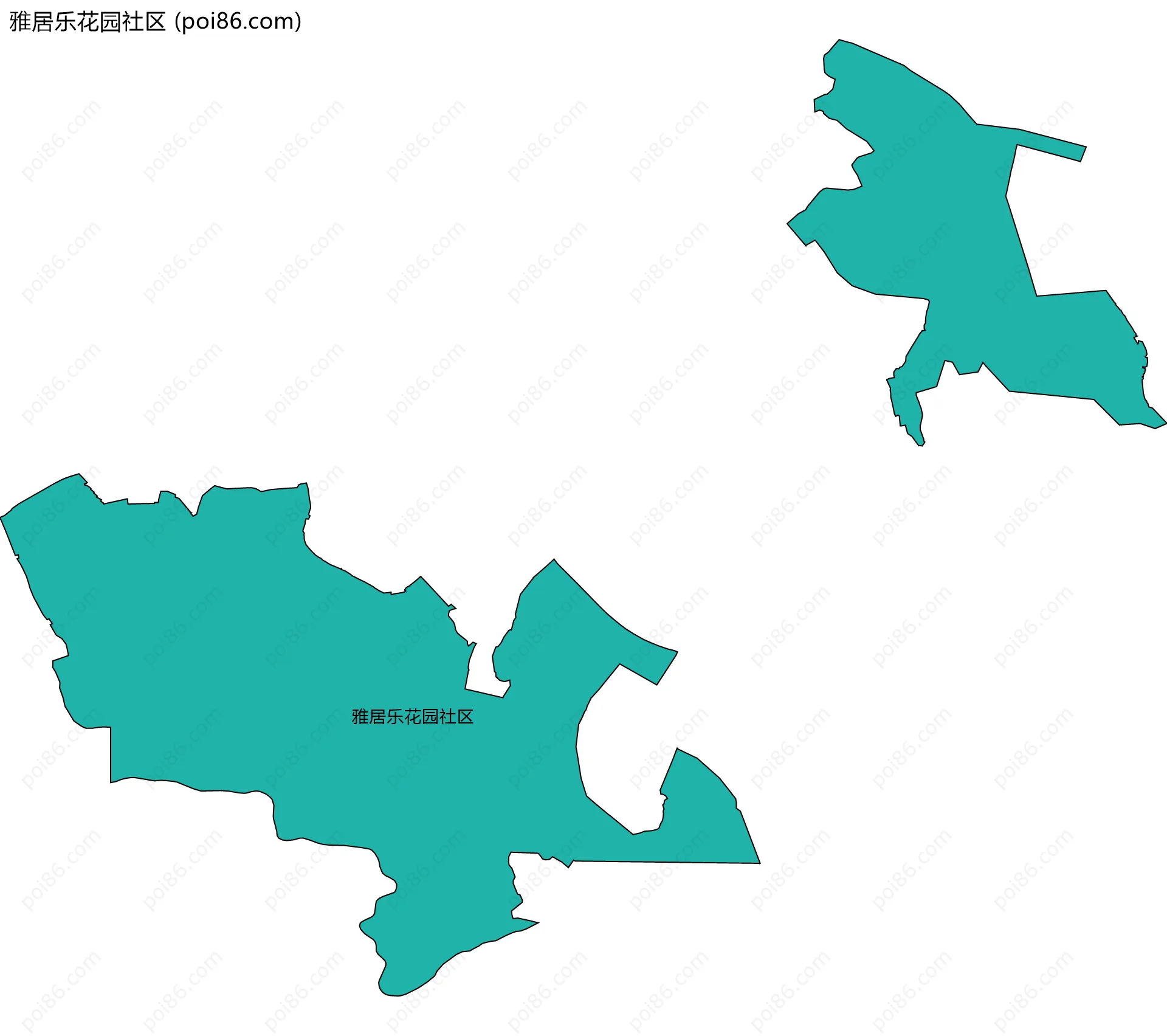 雅居乐花园社区边界地图
