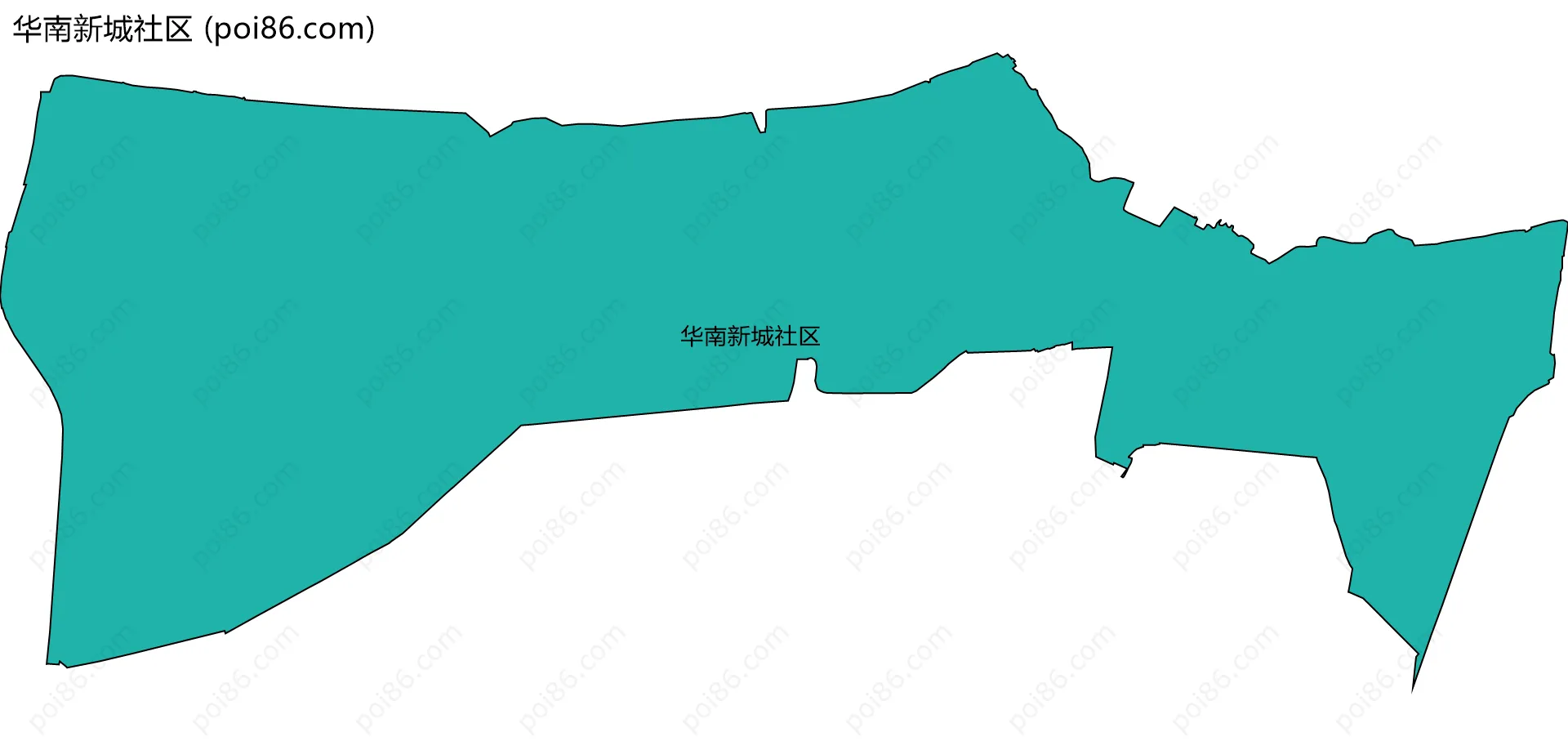 华南新城社区边界地图