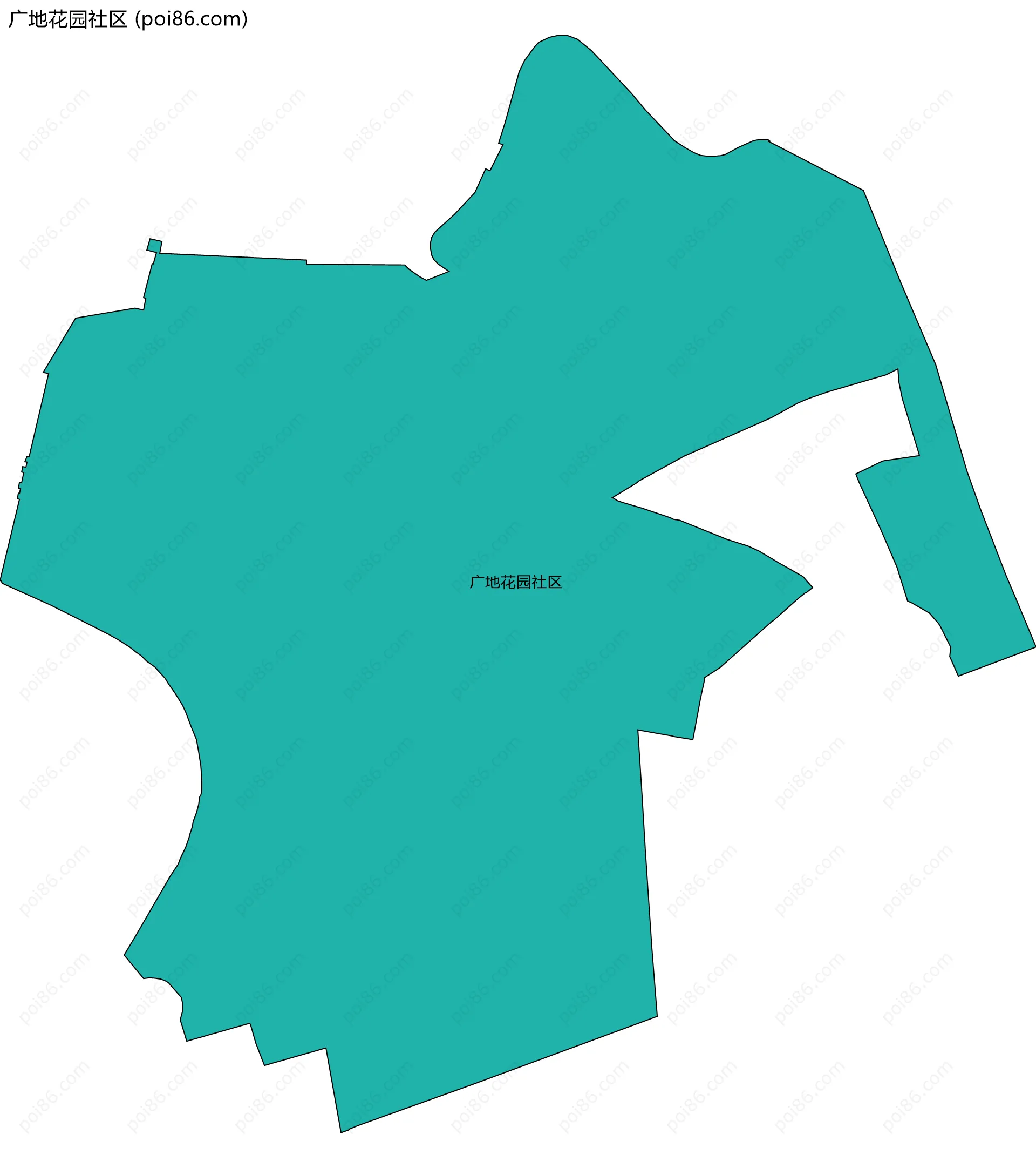 广地花园社区边界地图
