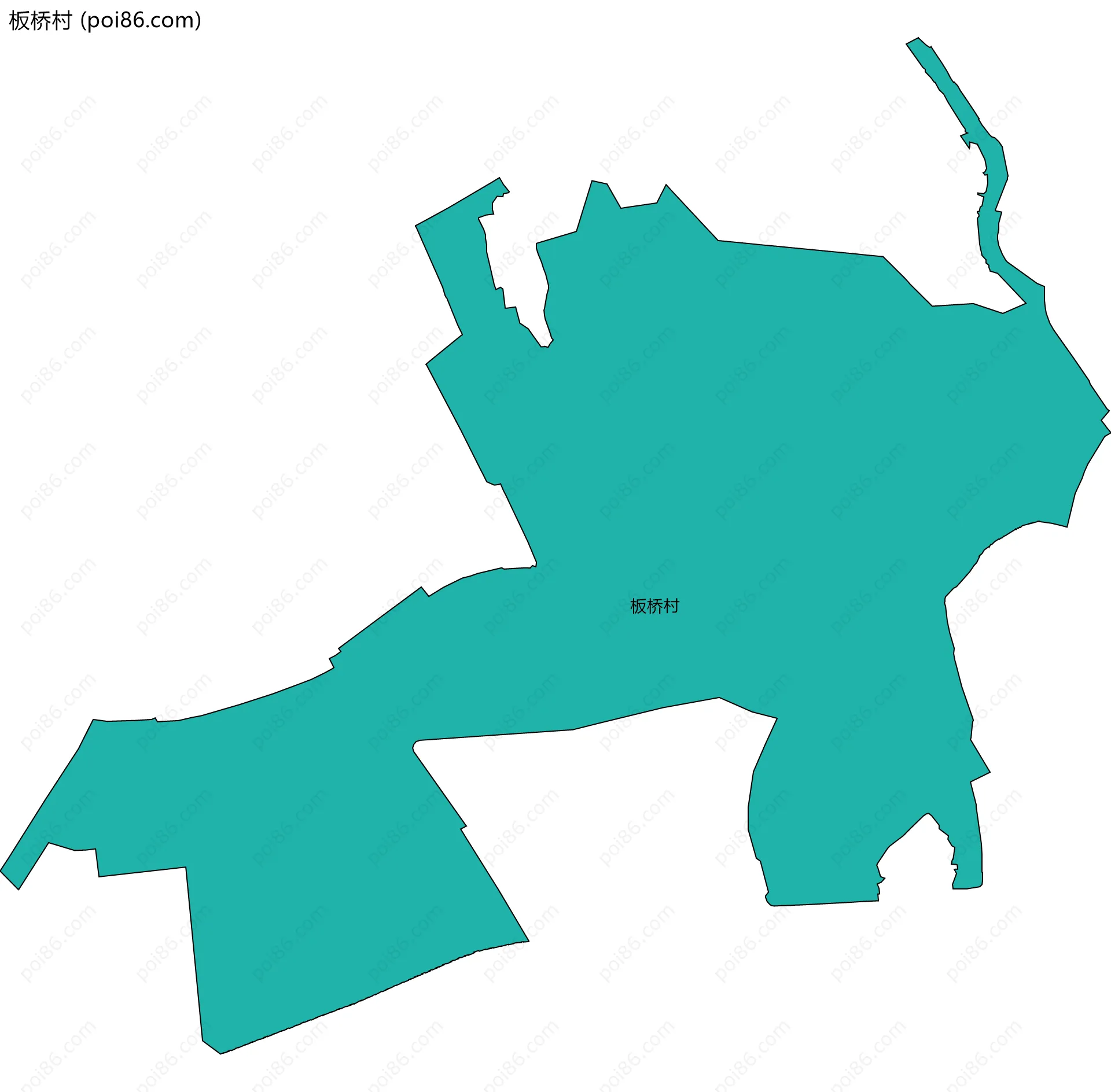 板桥村边界地图