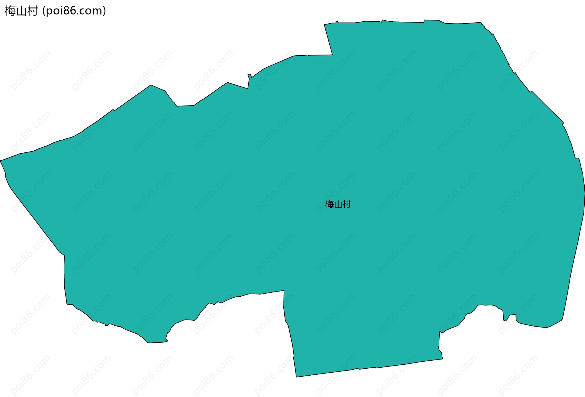 梅山村边界地图