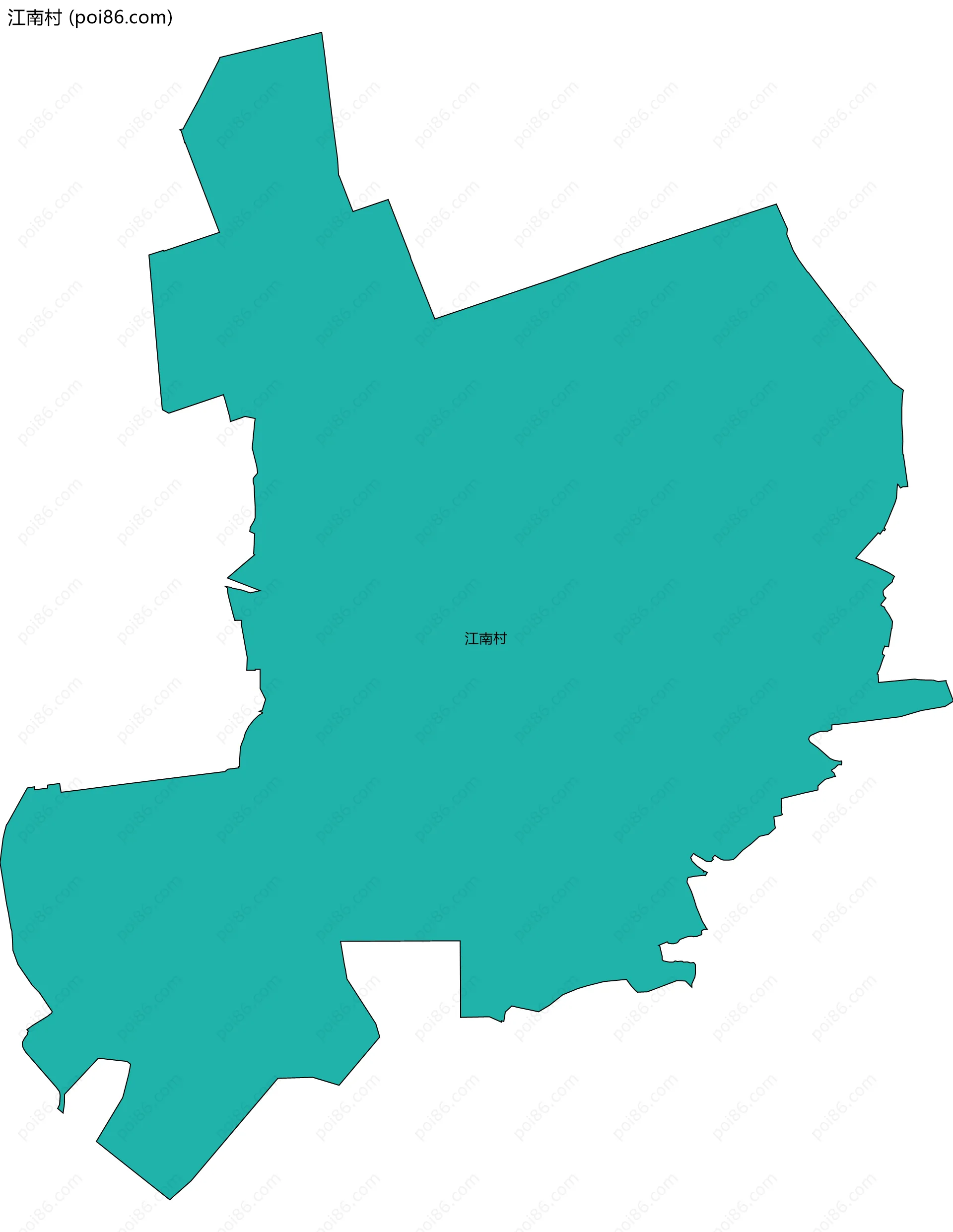 江南村边界地图