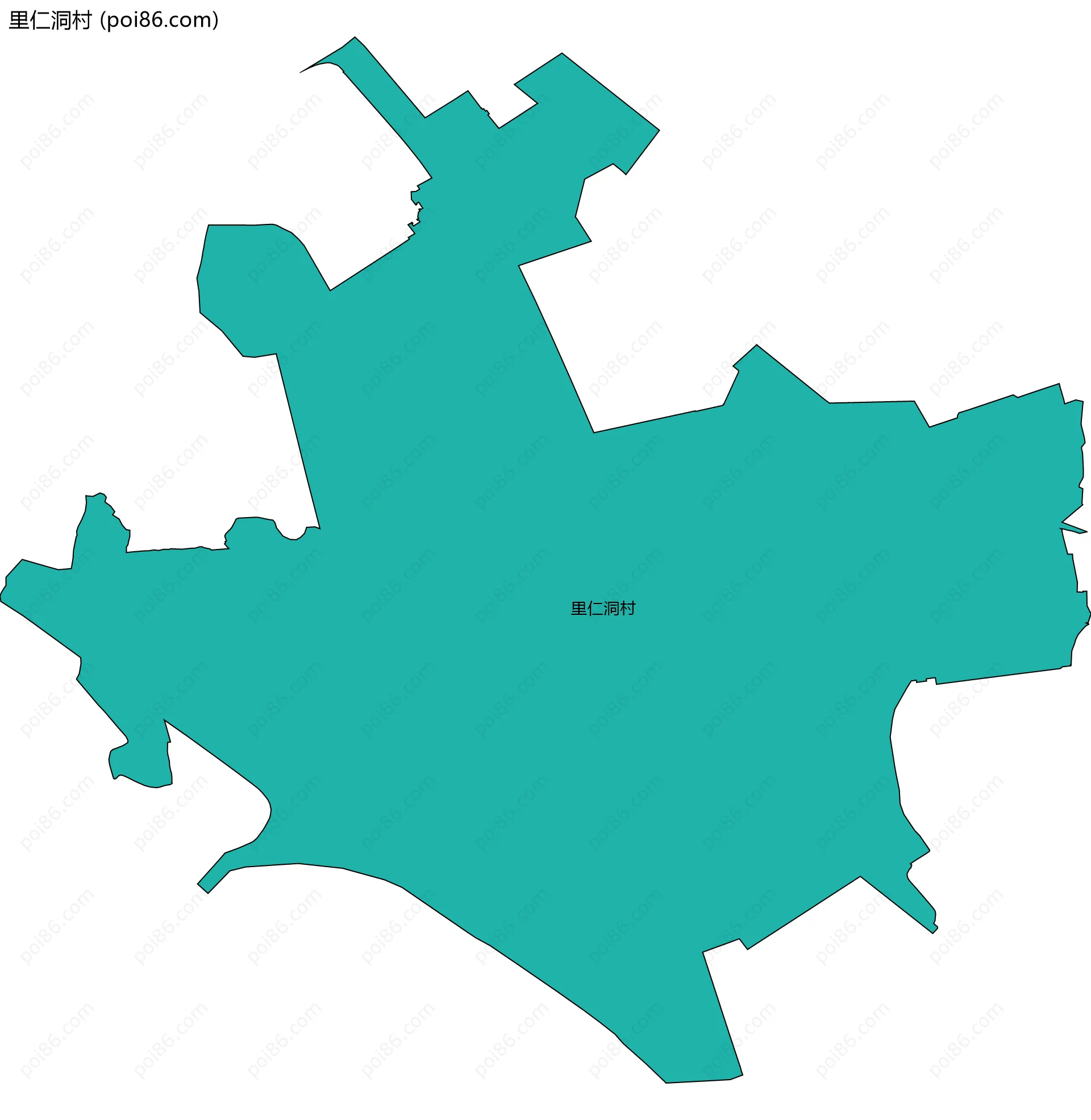 里仁洞村边界地图