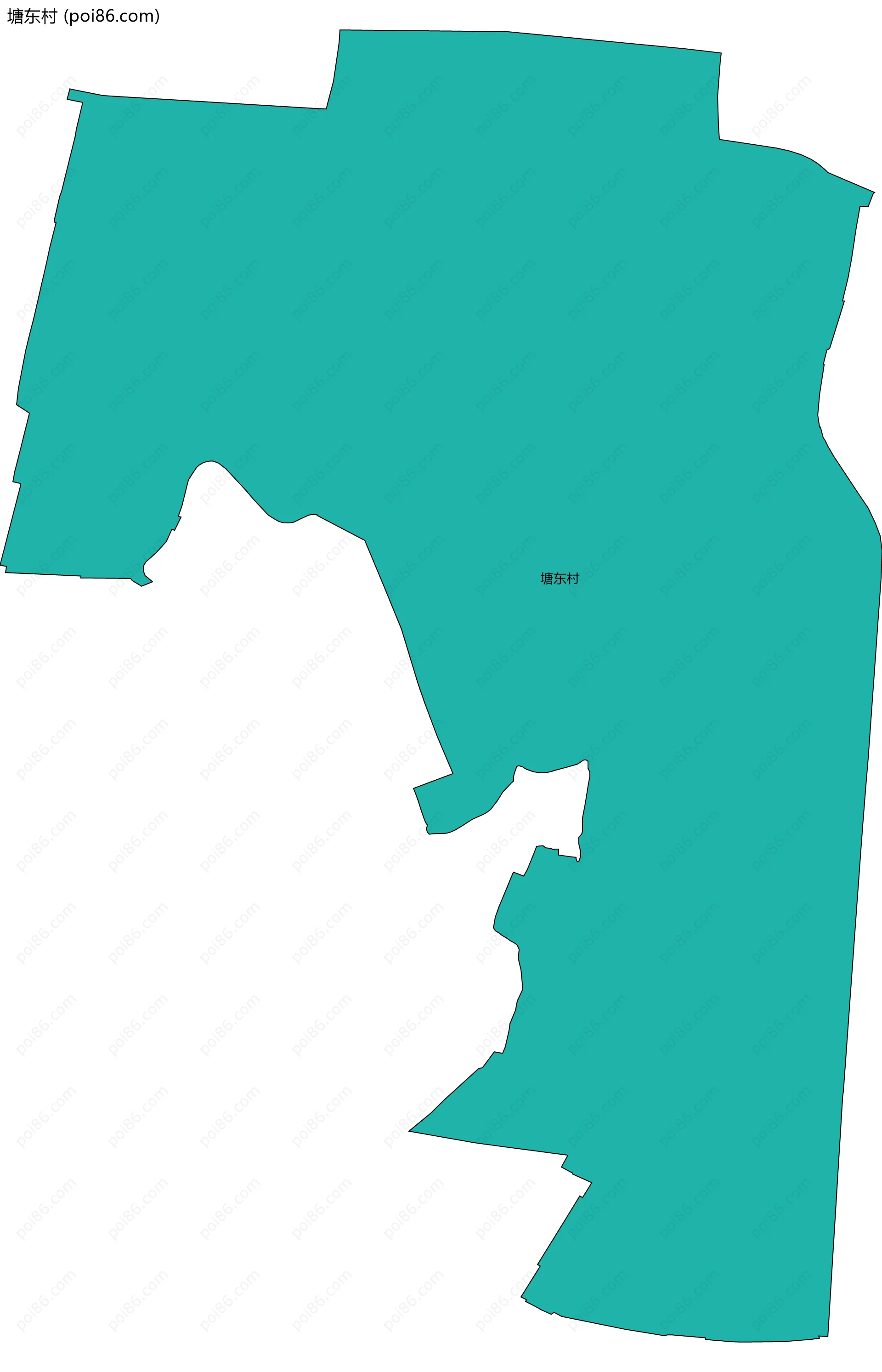 塘东村边界地图