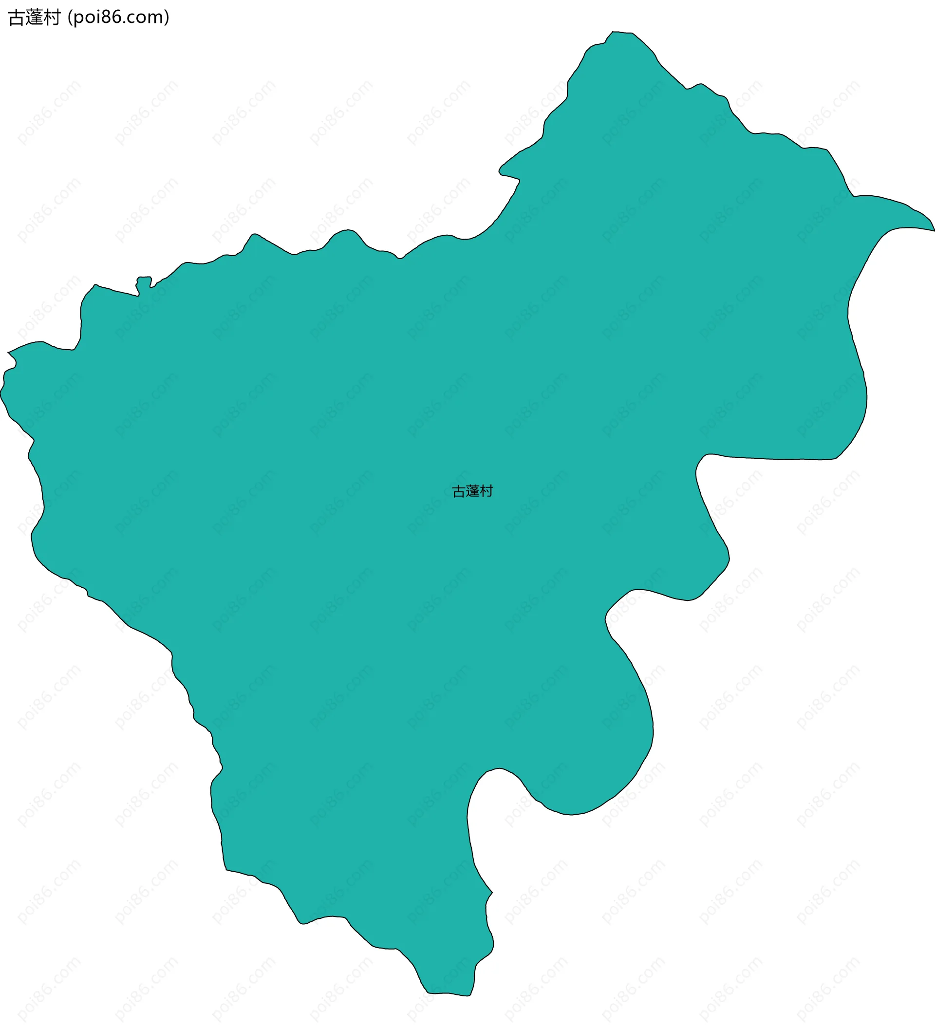 古蓬村边界地图