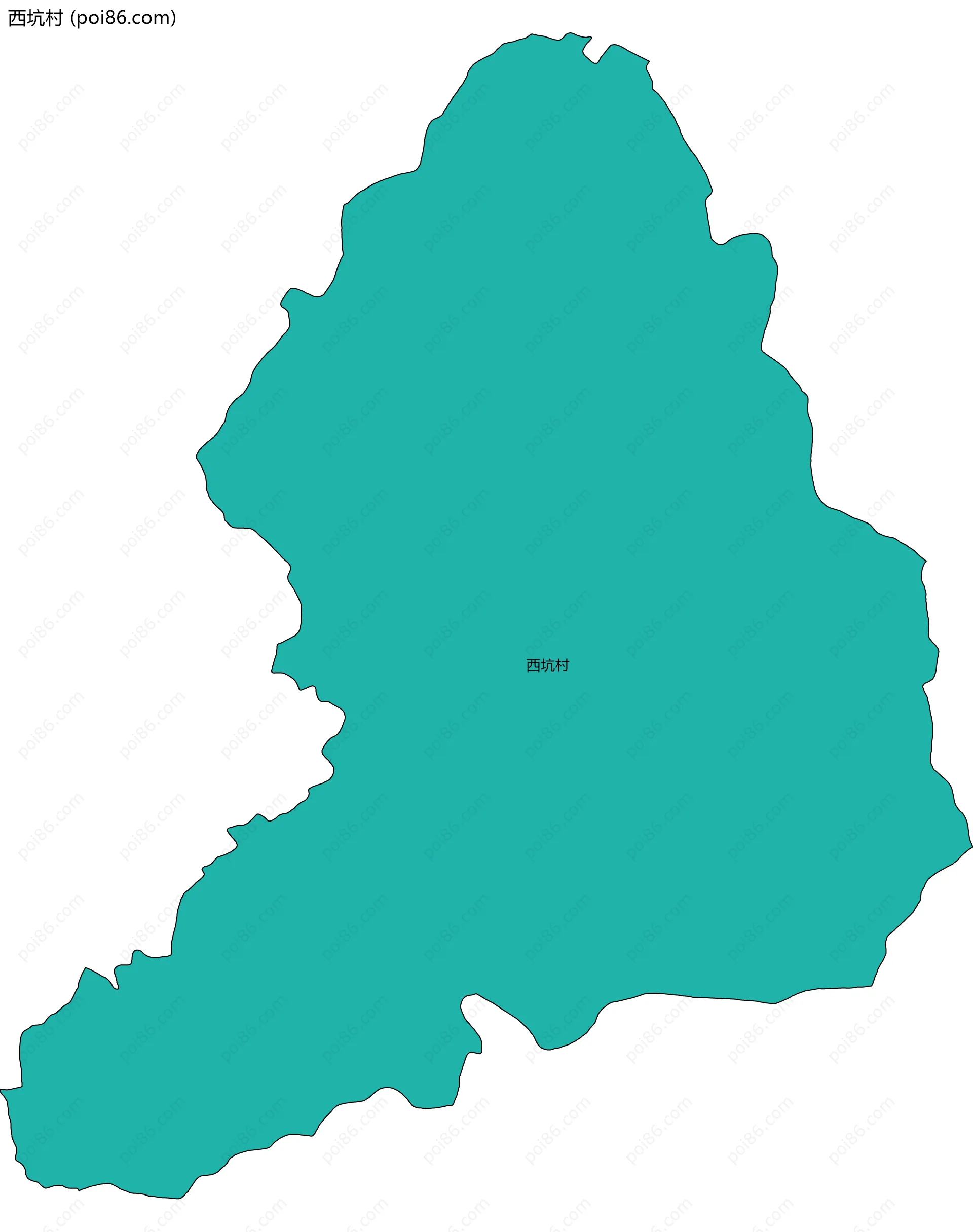 西坑村边界地图