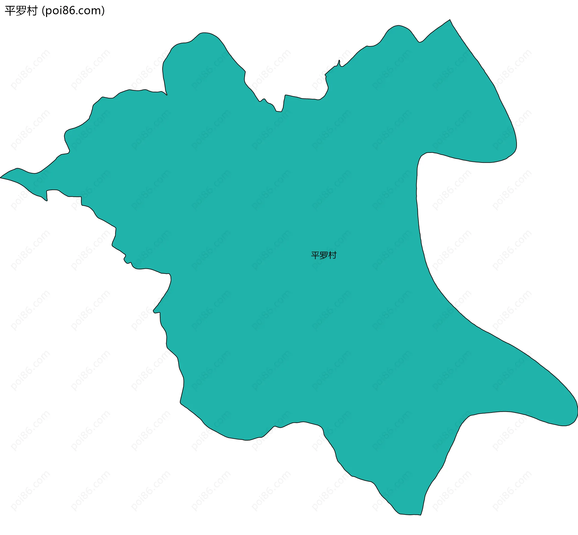 平罗村边界地图