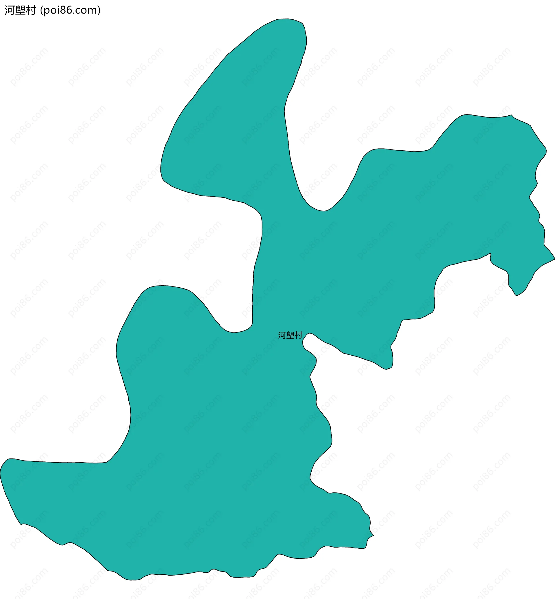 河塱村边界地图