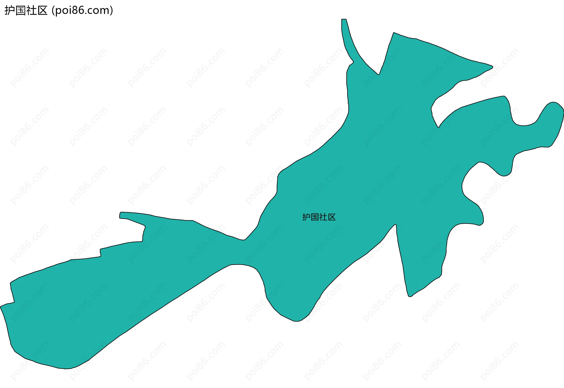 护国社区边界地图