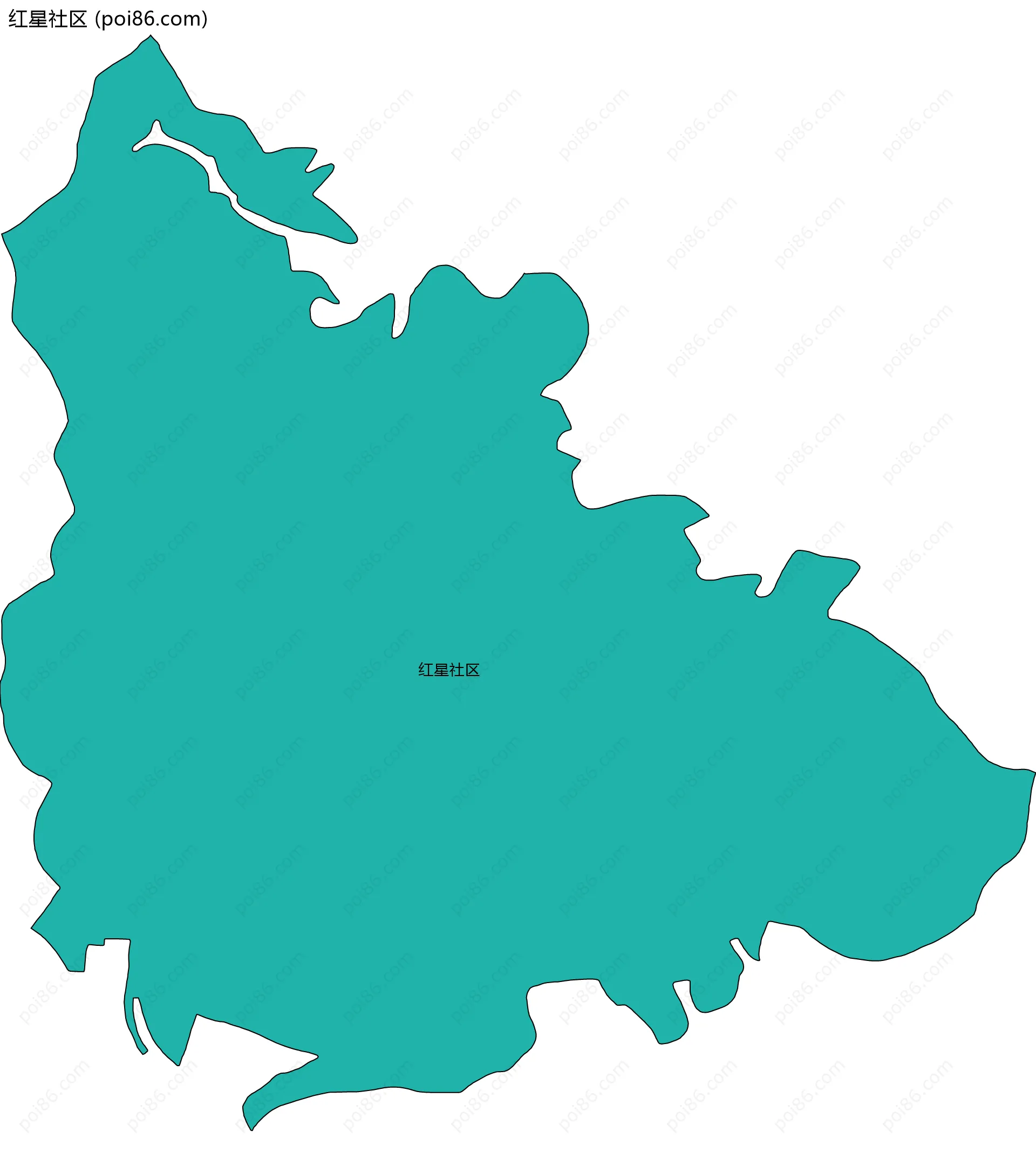 红星社区边界地图
