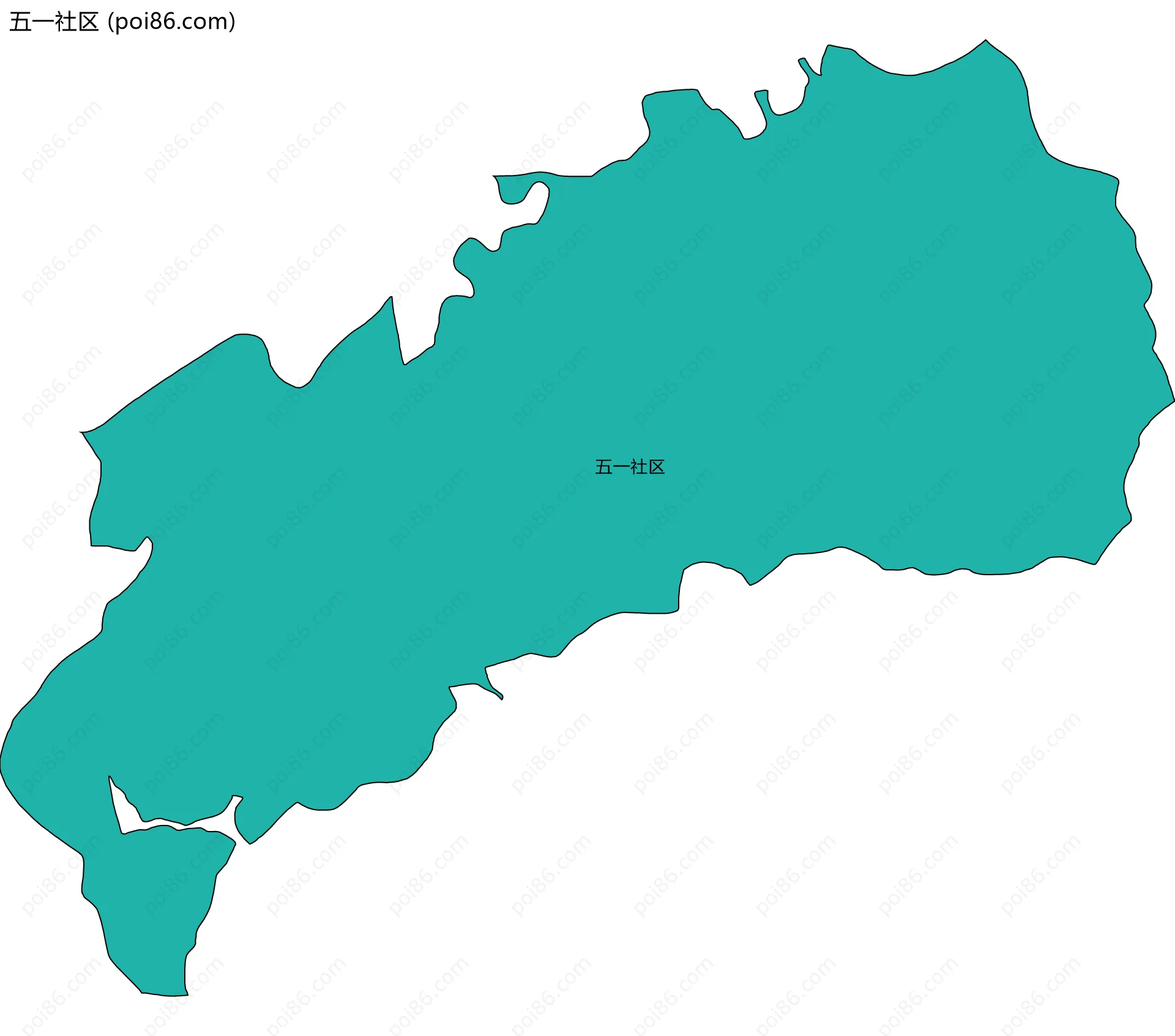 五一社区边界地图