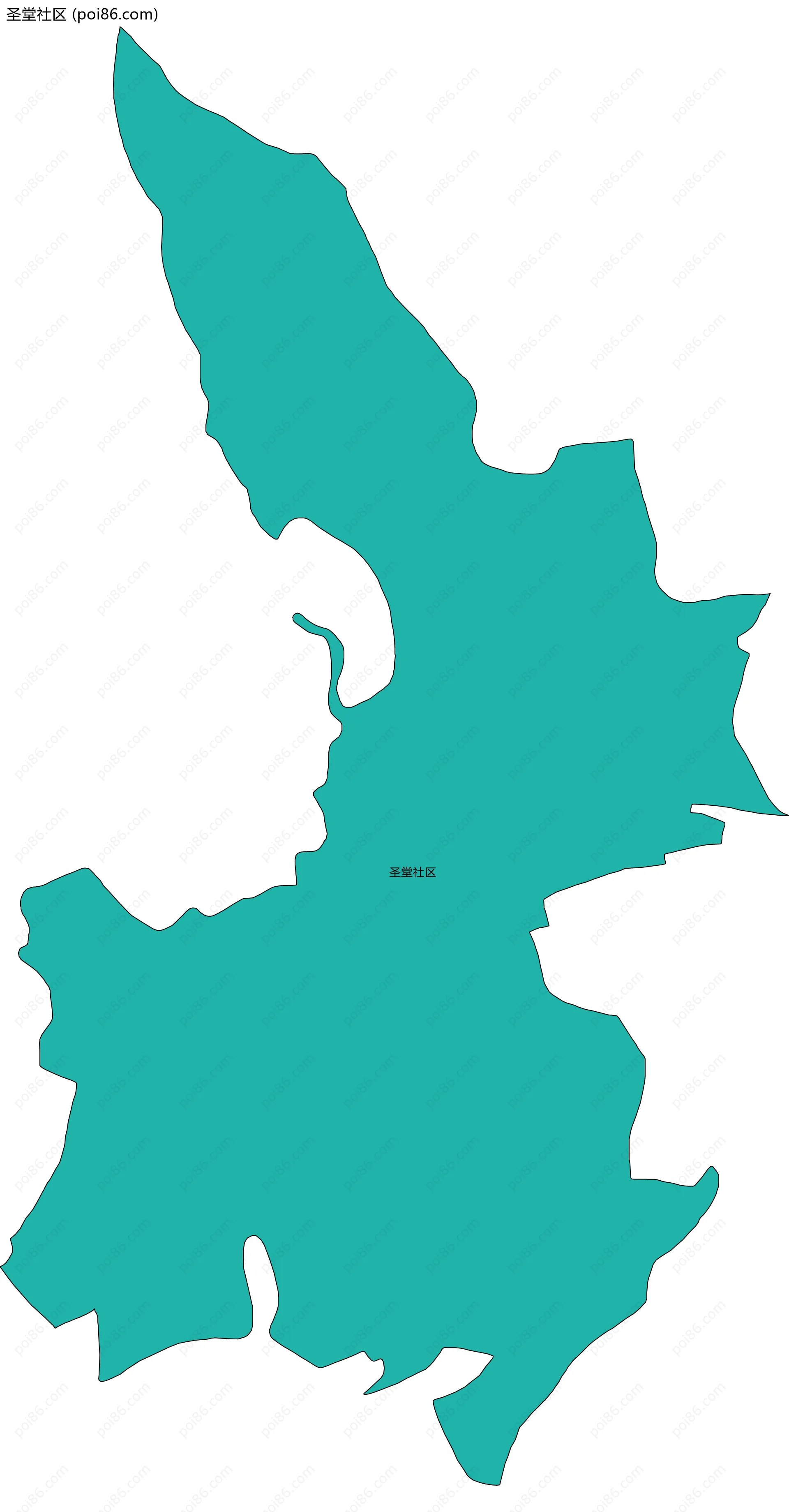 圣堂社区边界地图