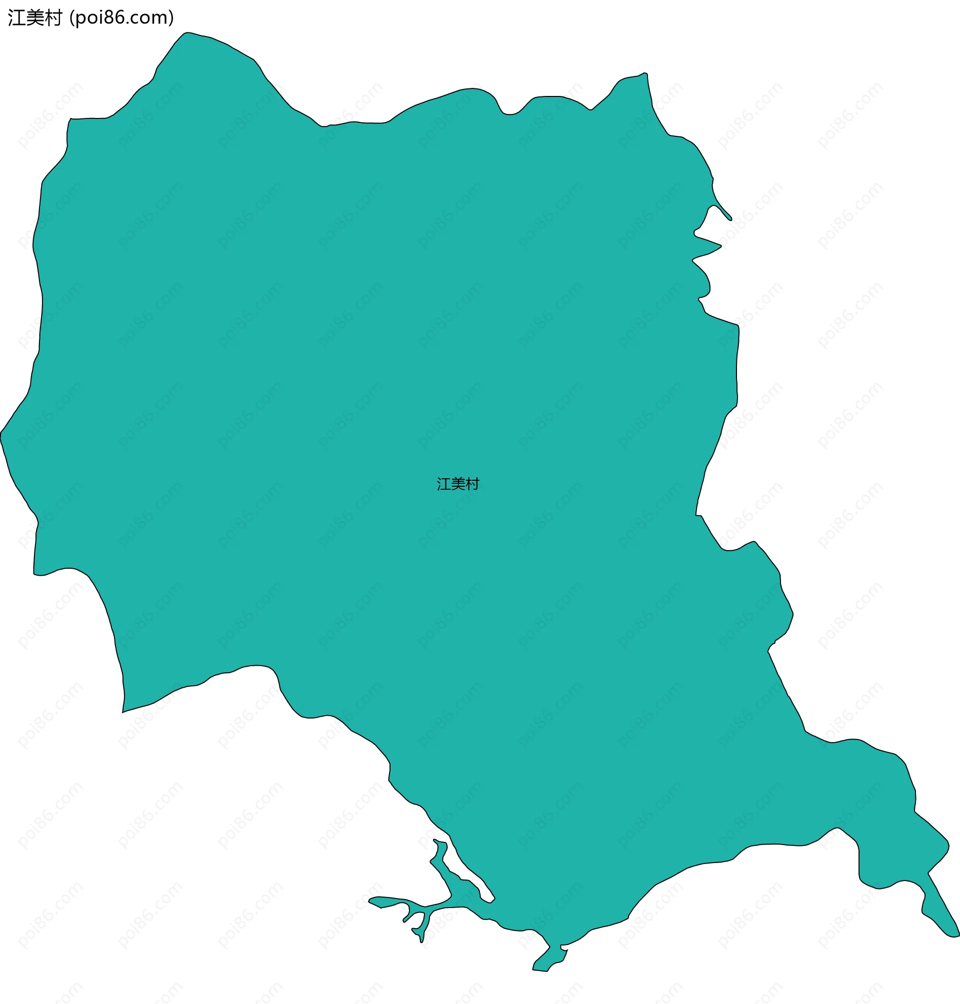 江美村边界地图