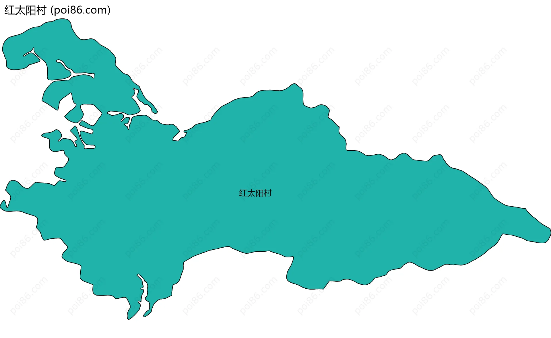 红太阳村边界地图