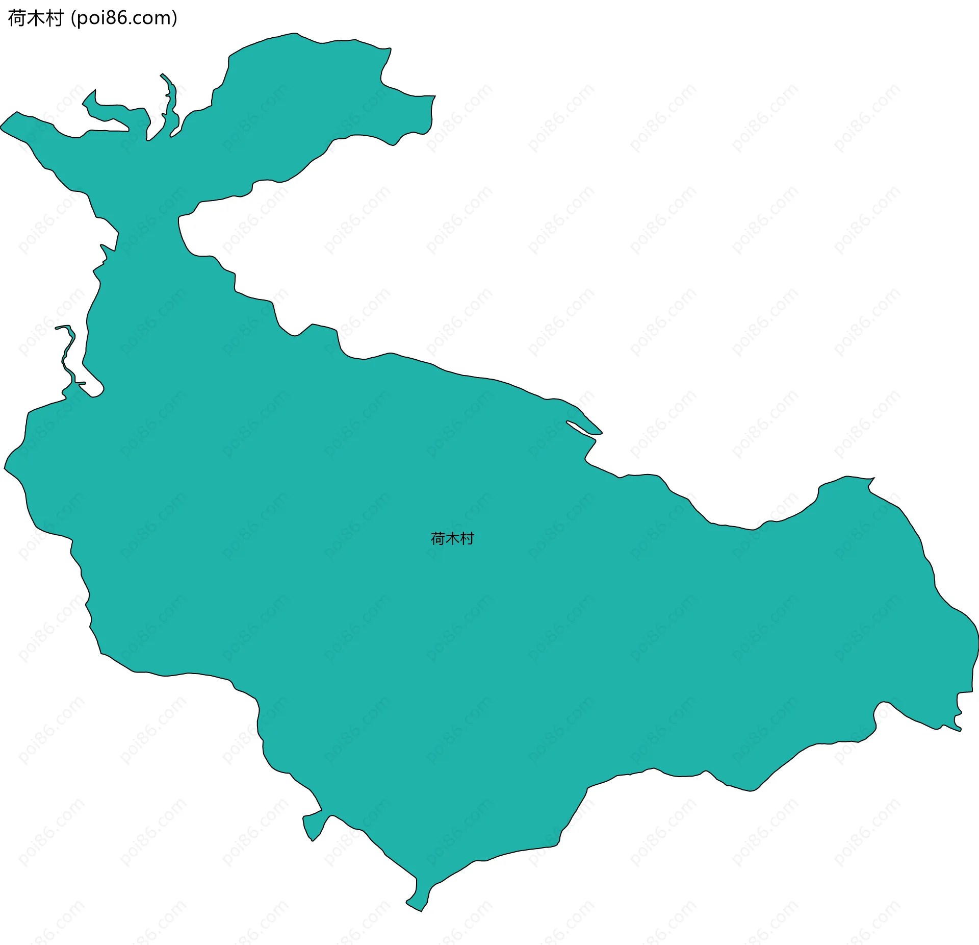 荷木村边界地图