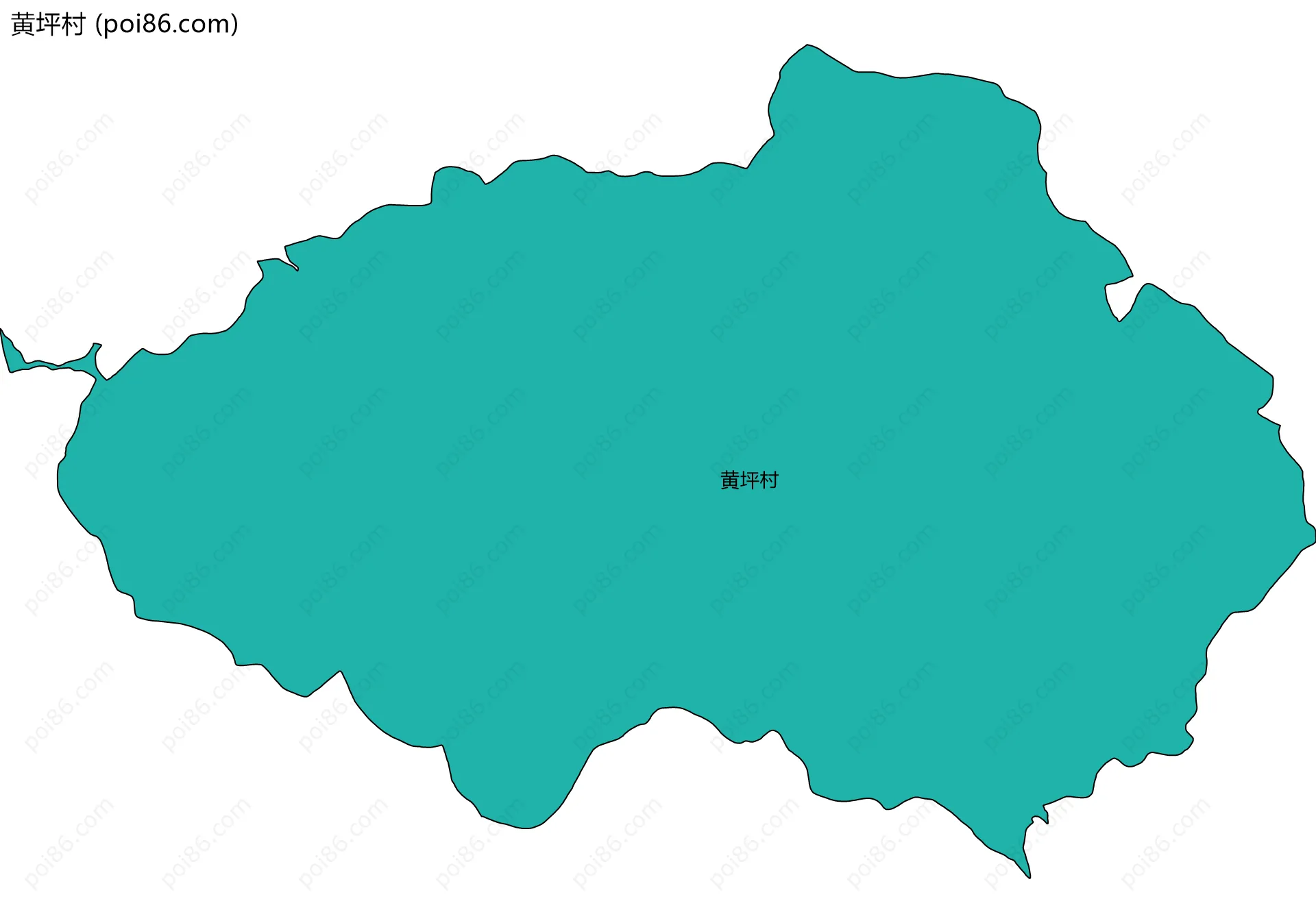 黄坪村边界地图